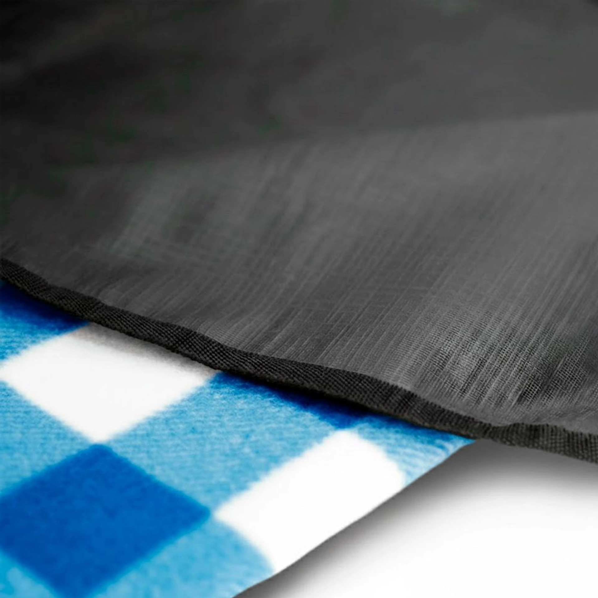 Плед флісовий двосторонній Soft Me Picnic 130х180см - Синій / білий / чорний