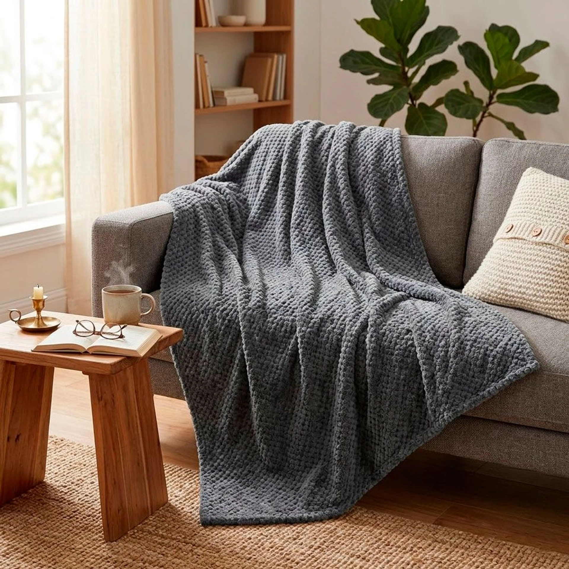 Плед флісовий Soft Me Diamond 130х180см - Сірий