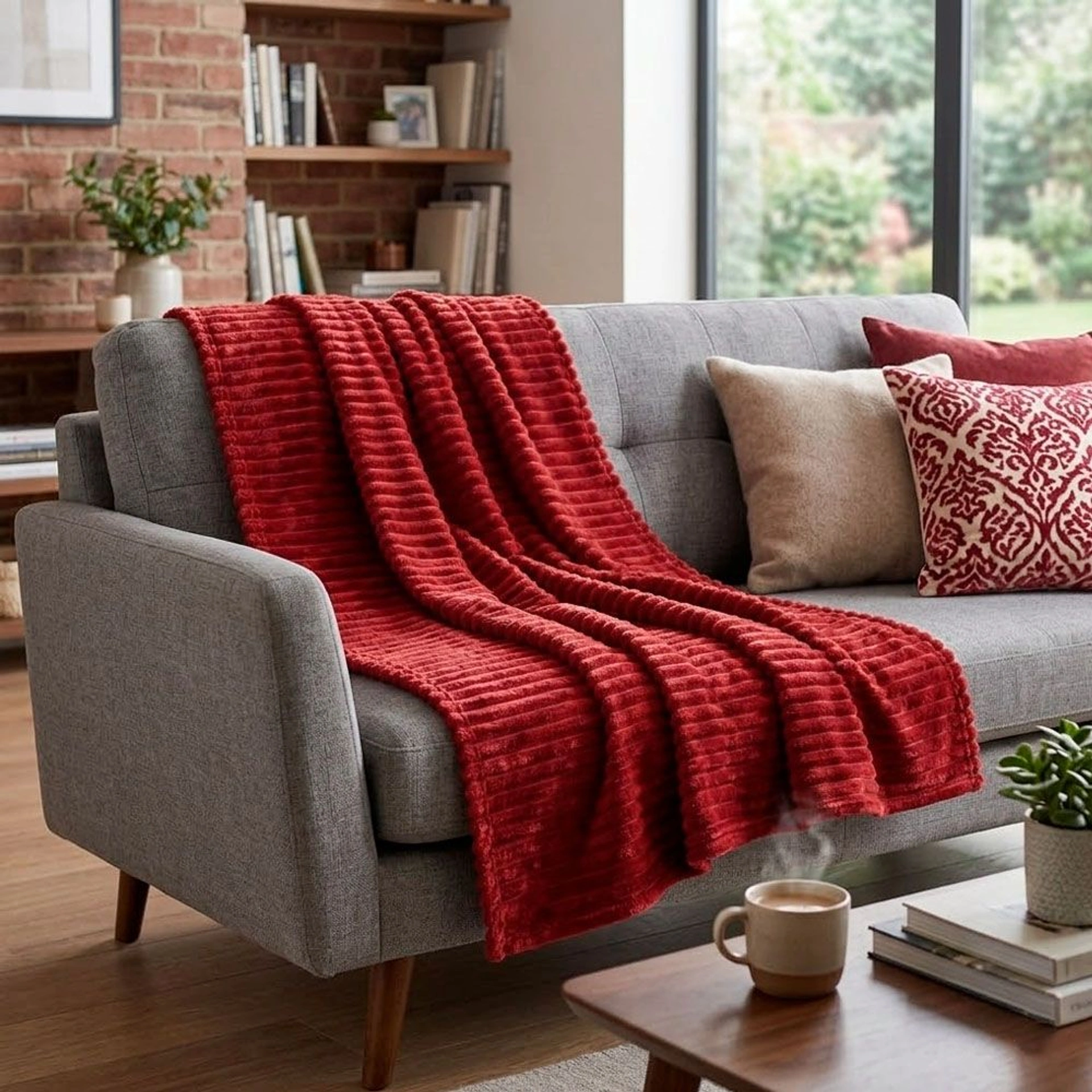 Плед флісовий Soft Me Line 130х180см - Червоний