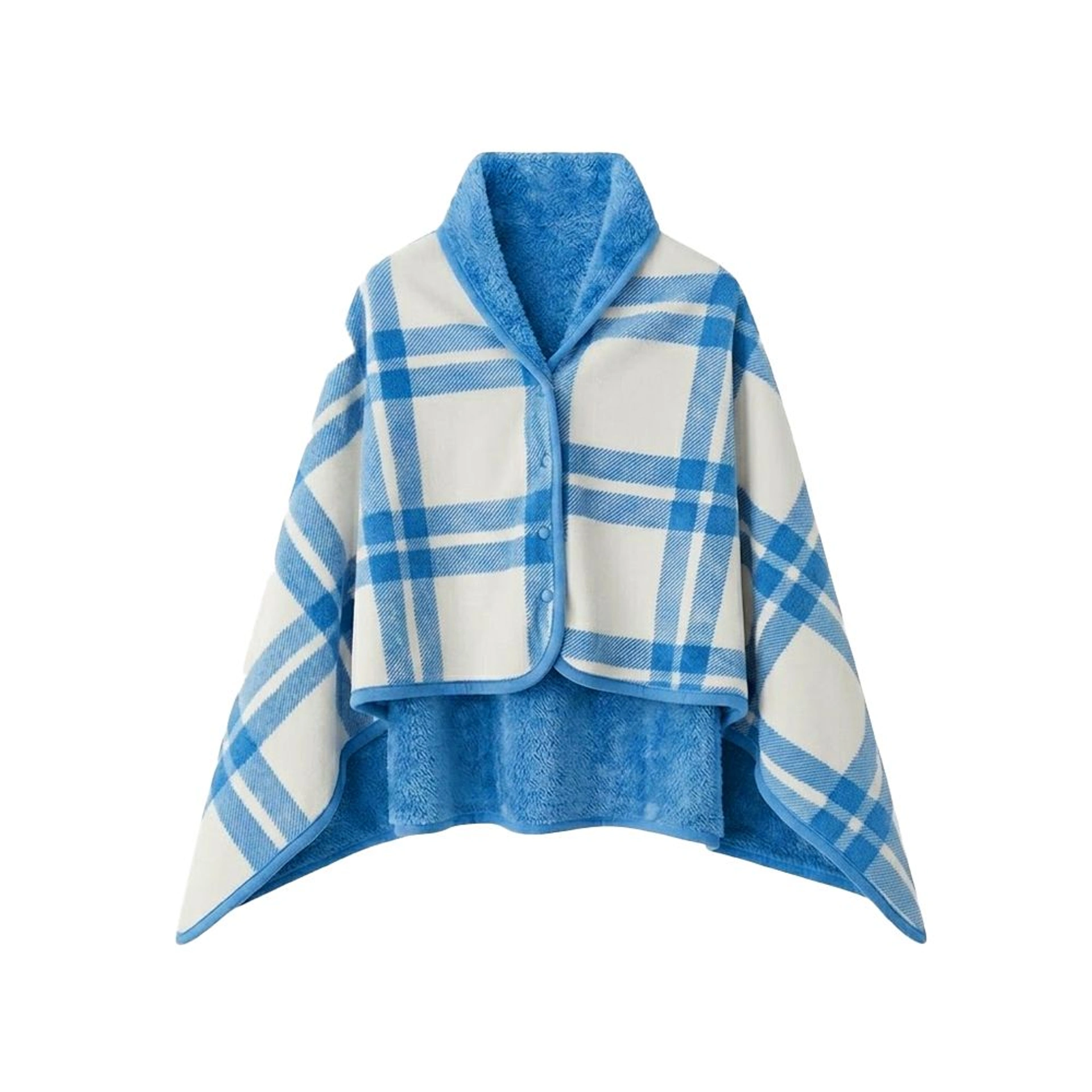 Плед-пончо флісовий Soft Me Poncho L 100х140см - Синій / білий