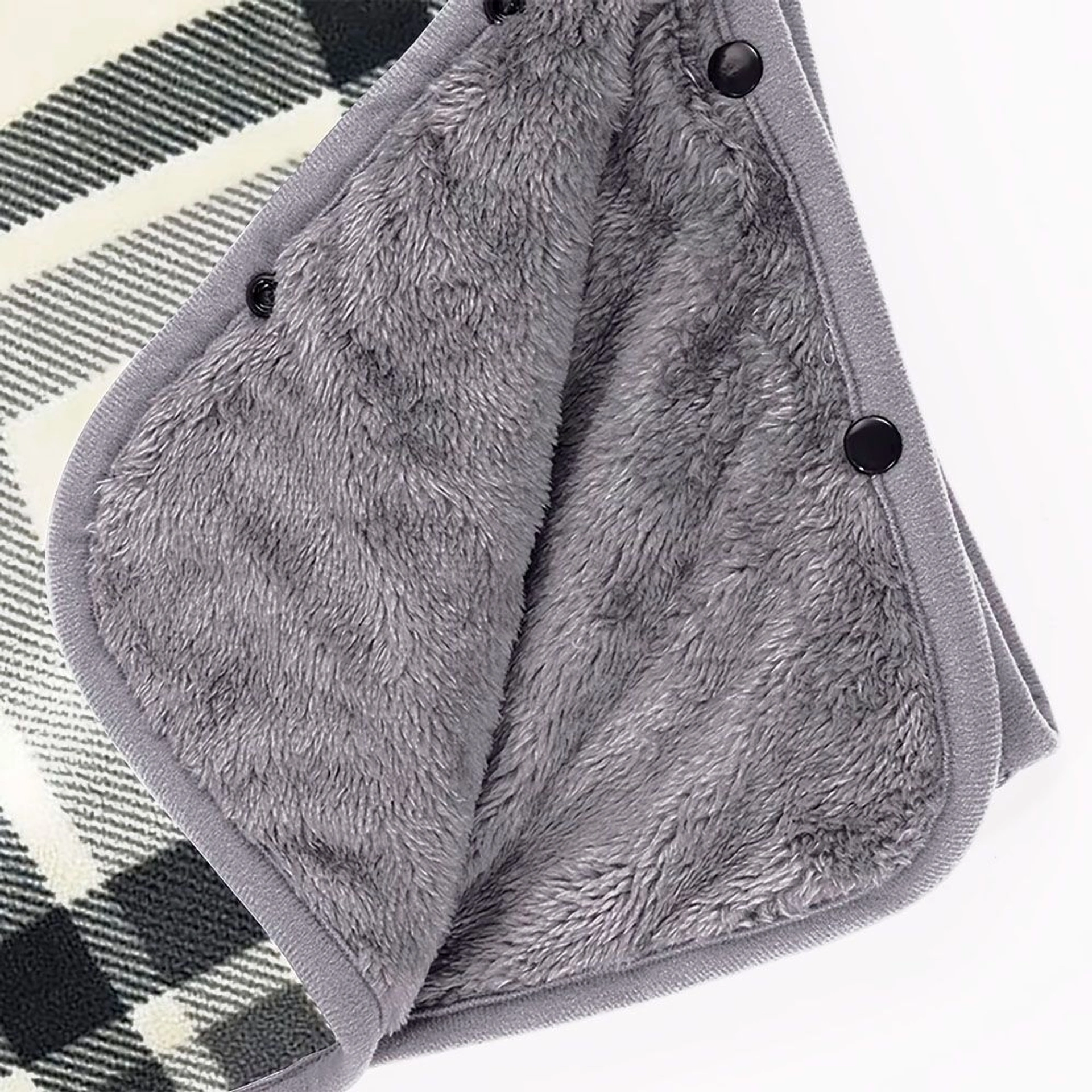 Плед-пончо флісовий Soft Me Poncho L 100х140см - Сірий / білий