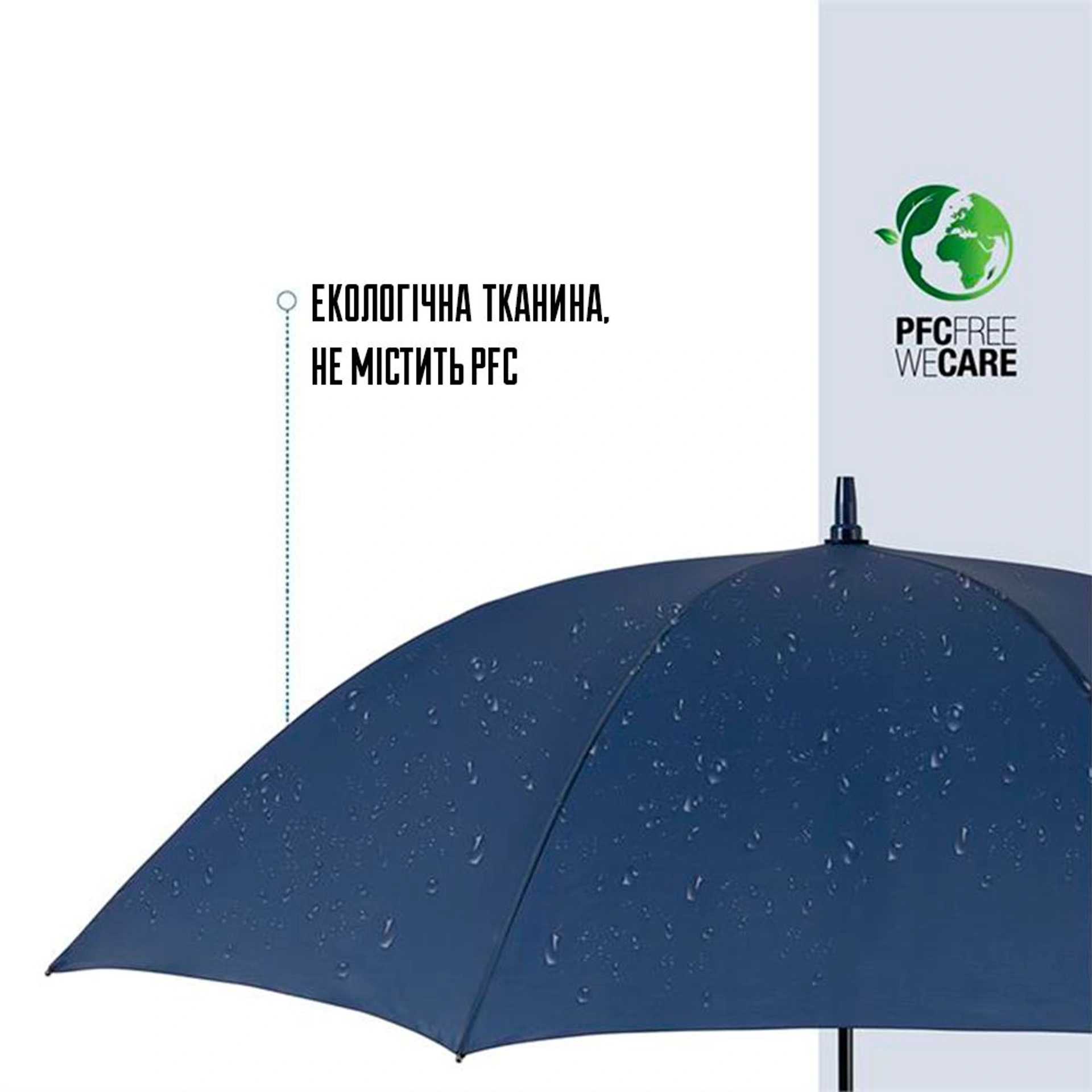 Велика парасоля-тростина механічна Perletti Golf XXL антивітер - Темно-синій
