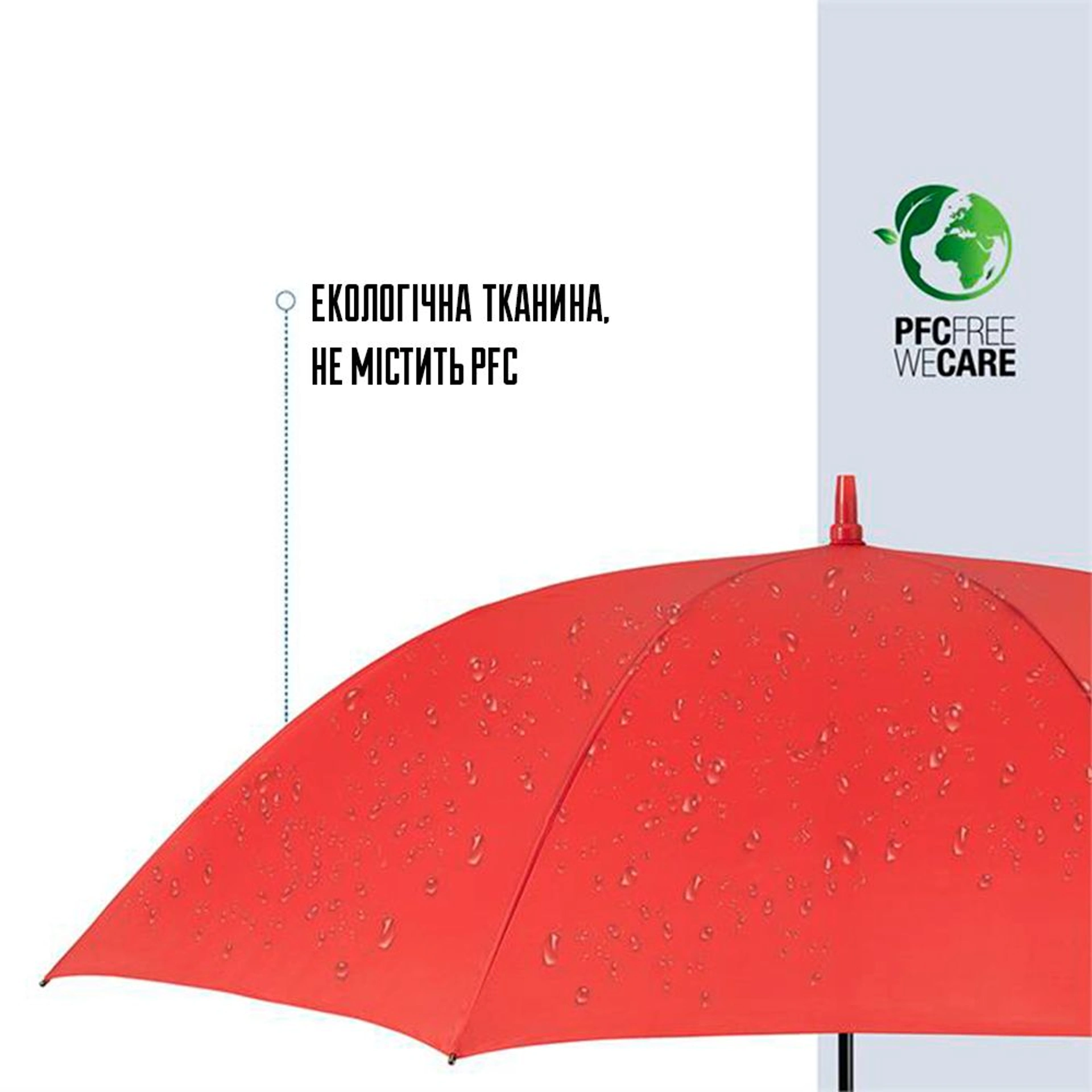 Велика парасоля-тростина механічна Perletti Golf XXL антивітер - Червоний