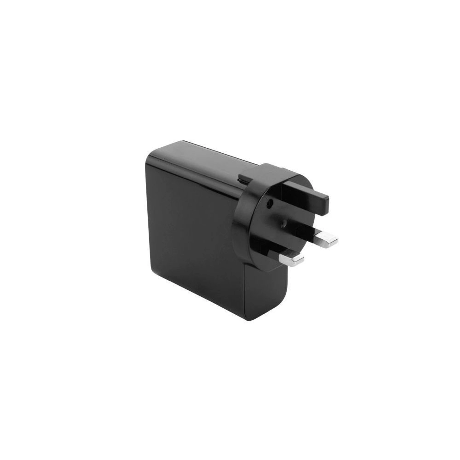 Зарядний пристрій Schwarzwolf Banias 65W з 4 штекерами EU/UK/US/AU - Чорний