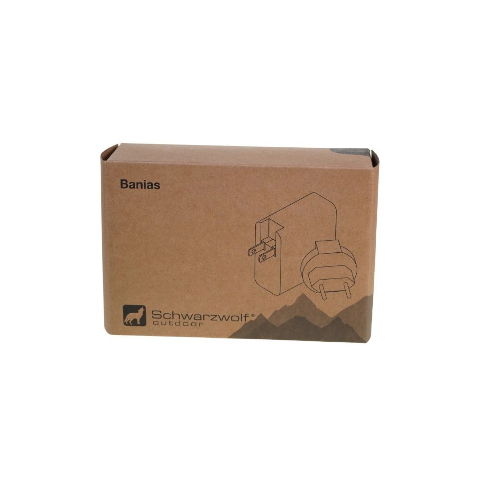 Зарядний пристрій Schwarzwolf Banias 65W з 4 штекерами EU/UK/US/AU - Чорний
