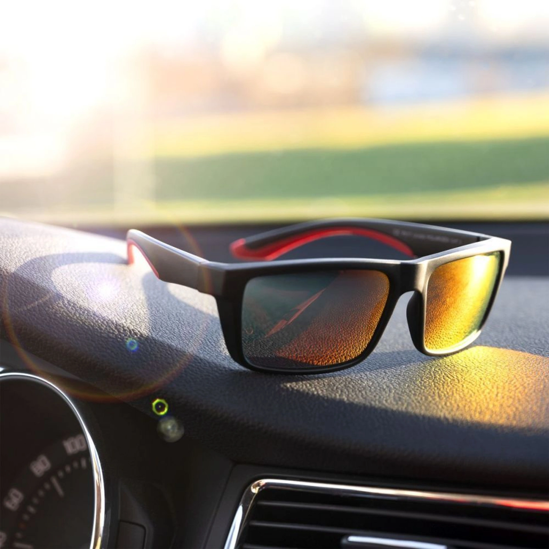 Окуляри сонцезахисні UV400 Schwarzwolf Iravadi - Червоний / чорний