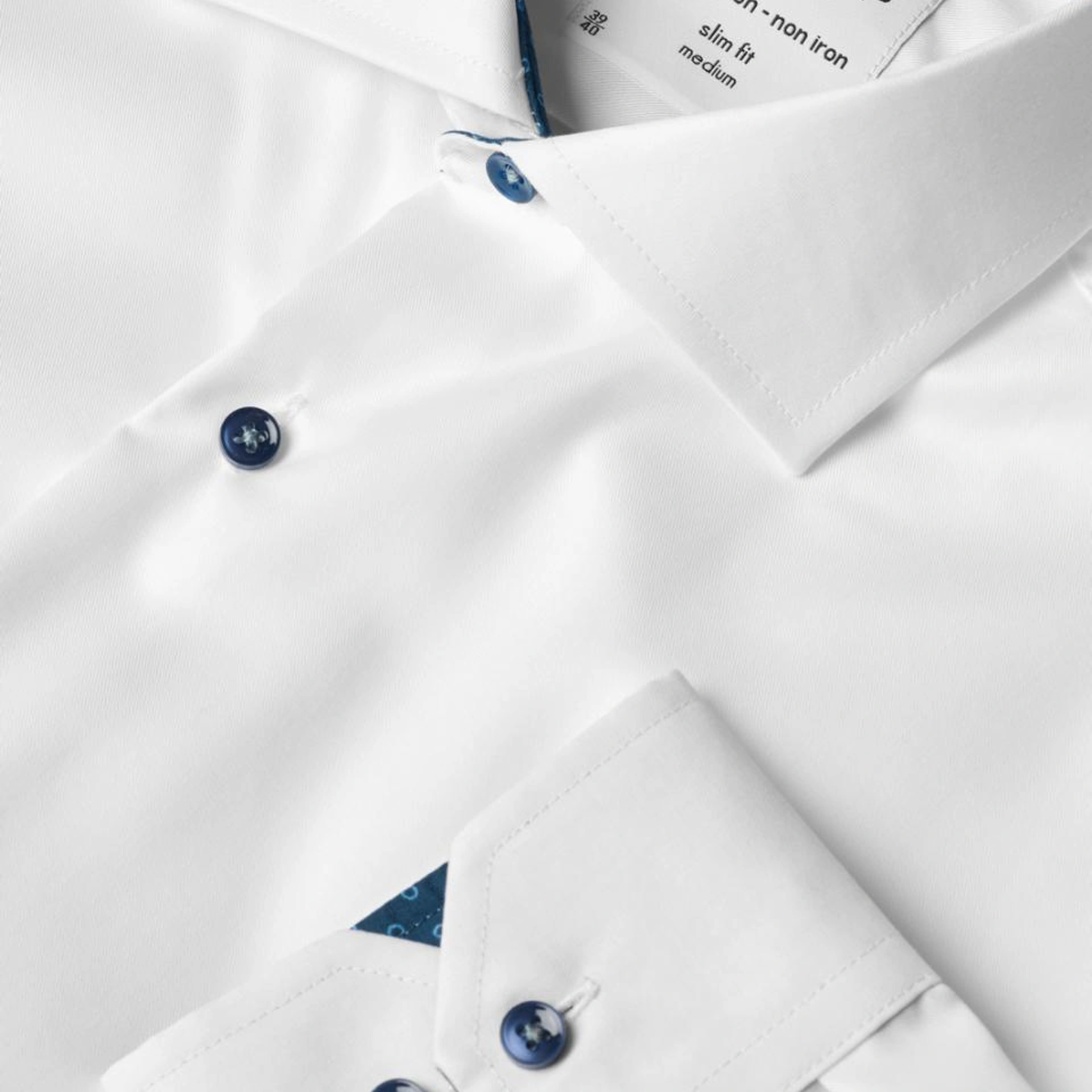 Сорочка чоловіча Seven Seas Fine Twill Virginia Slim Fit - Білий / 2XL