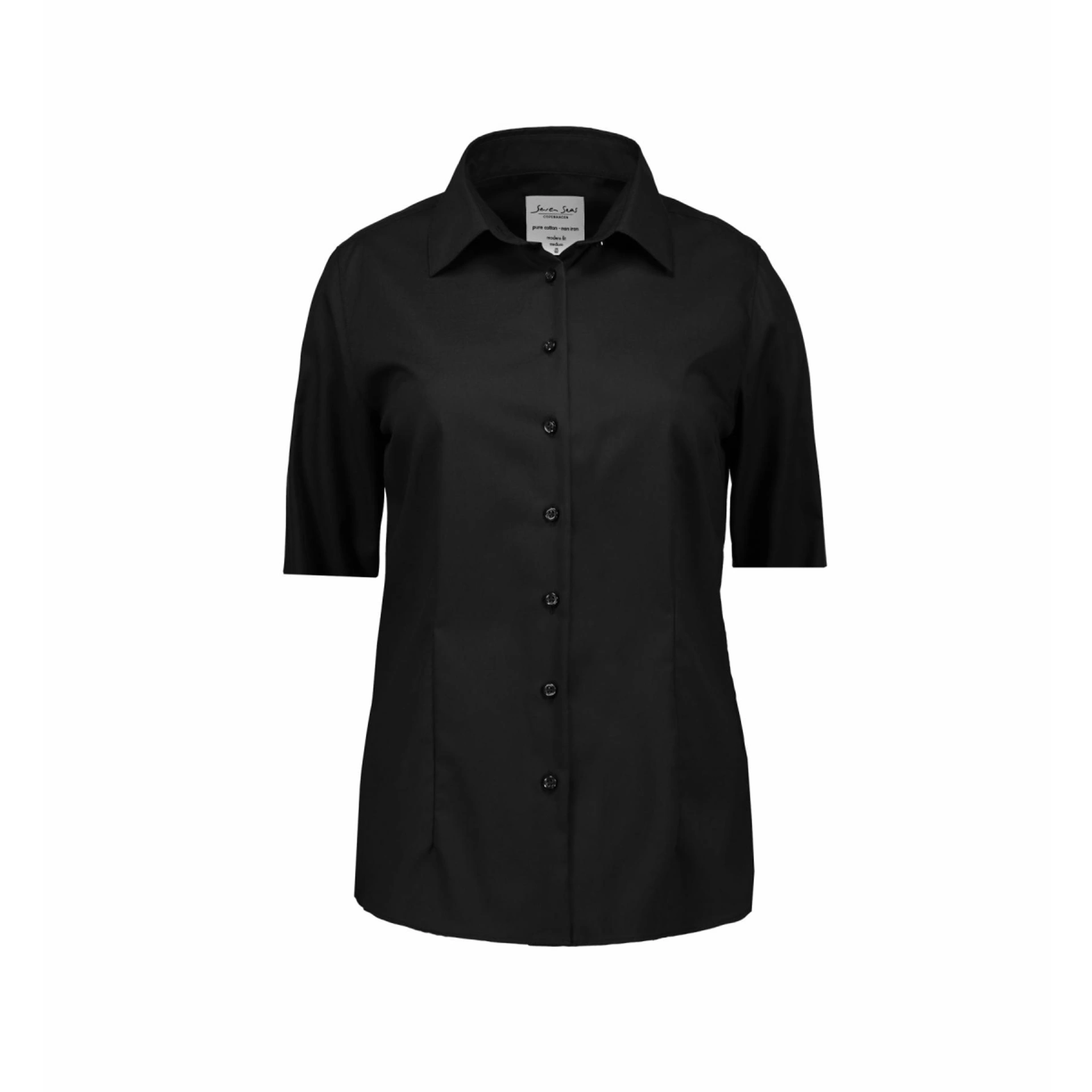 Сорочка жіноча Seven Seas Fine Twill Modern fit - Чорний / 3XL