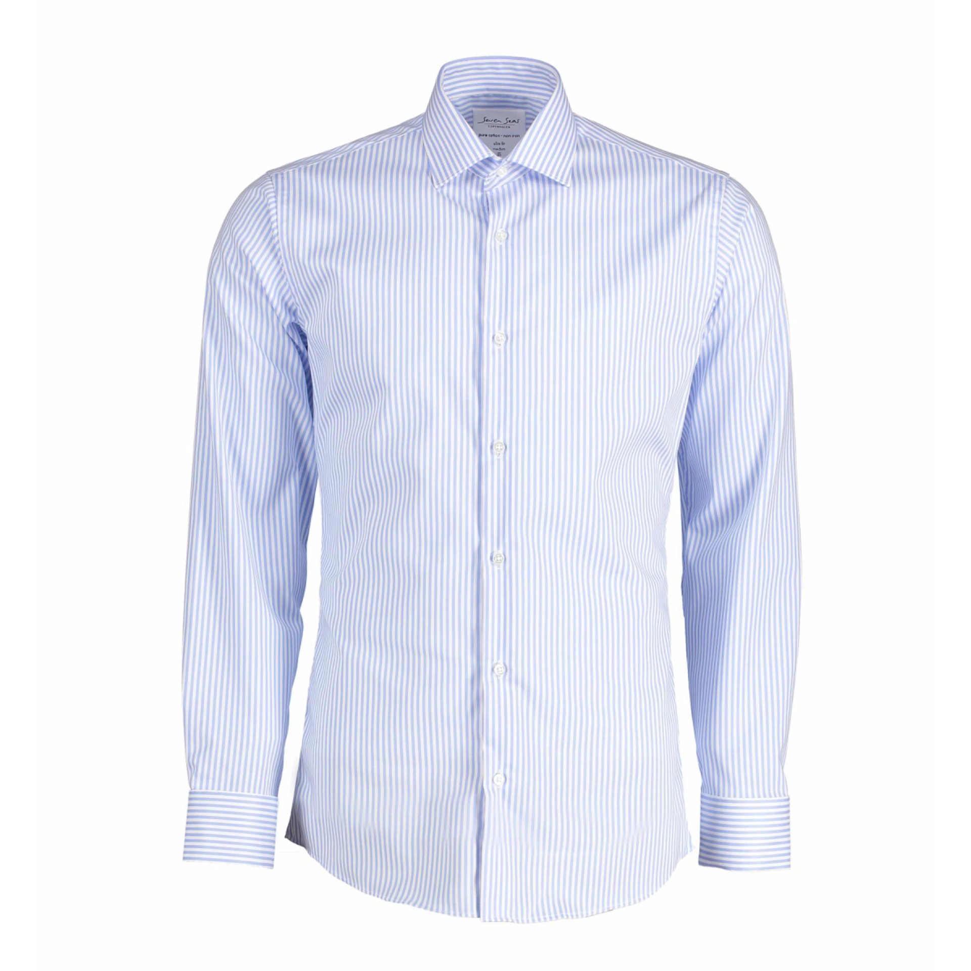 Сорочка чоловіча Seven Seas Kadet Slim fit - Світло-синій / L