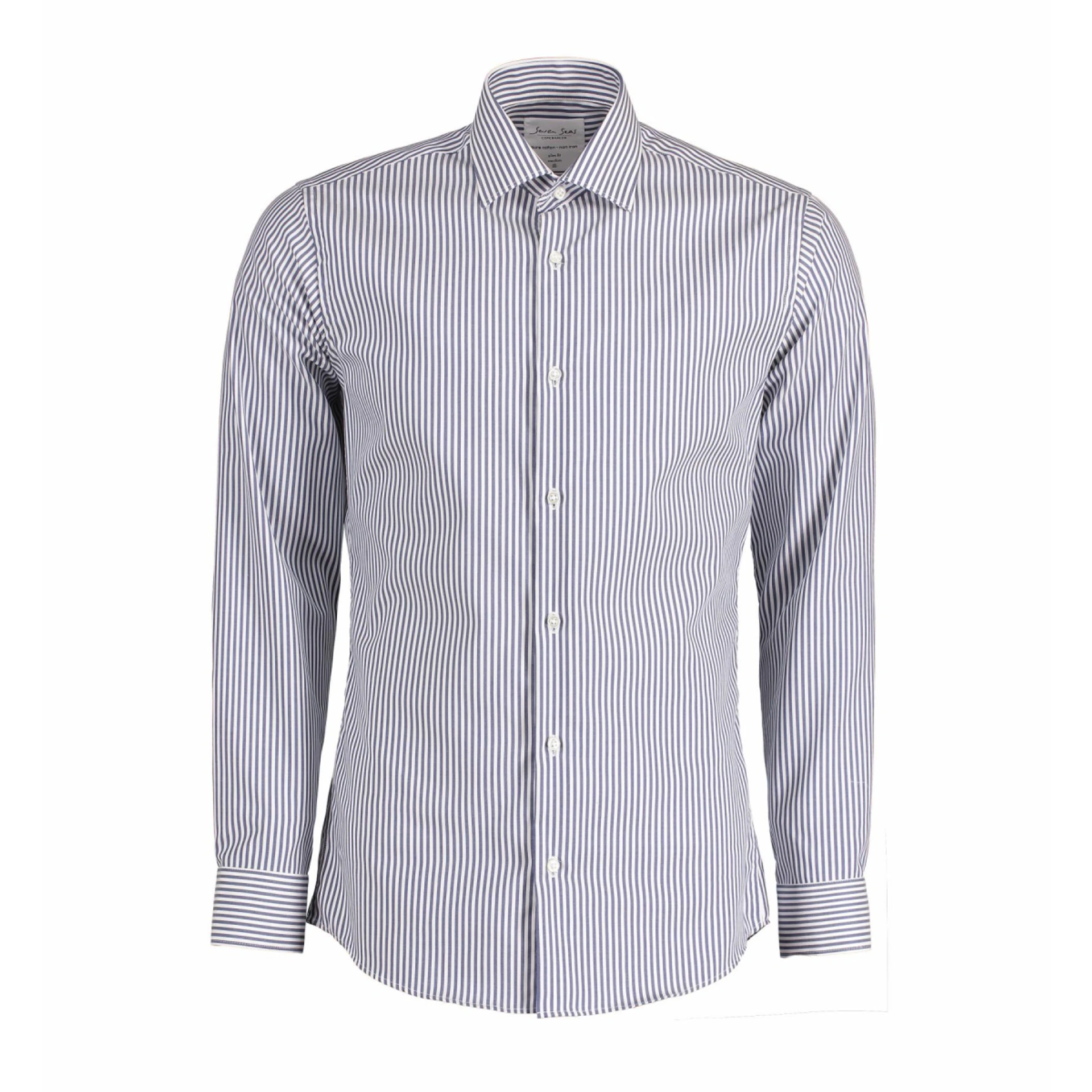 Сорочка чоловіча Seven Seas Kadet Slim fit - Темно-синій / L