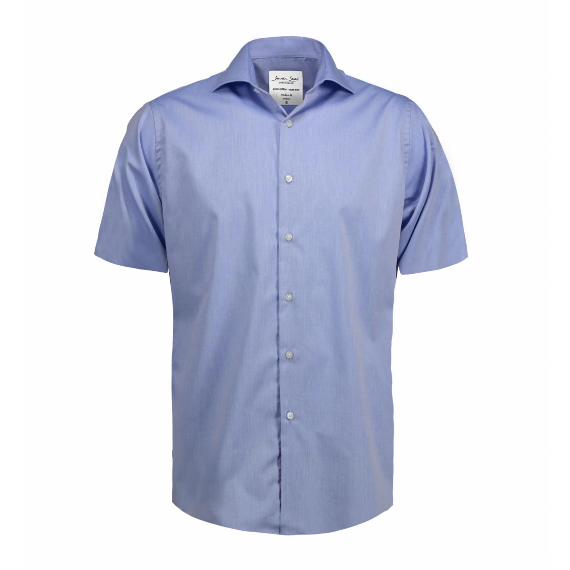 Сорочка чоловіча Seven Seas Fine Twill Modern Fit - Світло-синій / 3XL