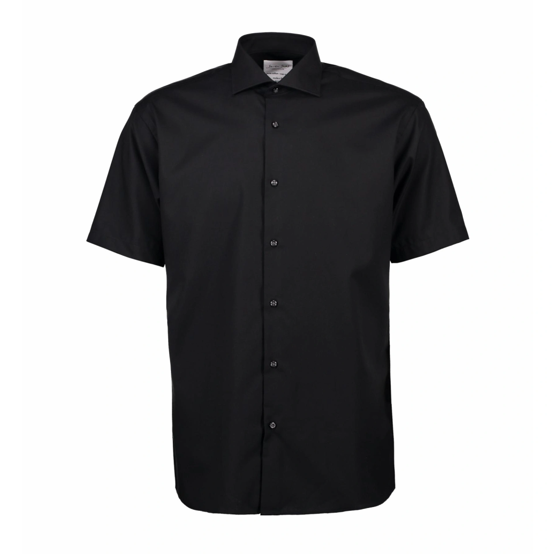 Сорочка чоловіча Seven Seas Fine Twill Modern Fit - Чорний / 3XL