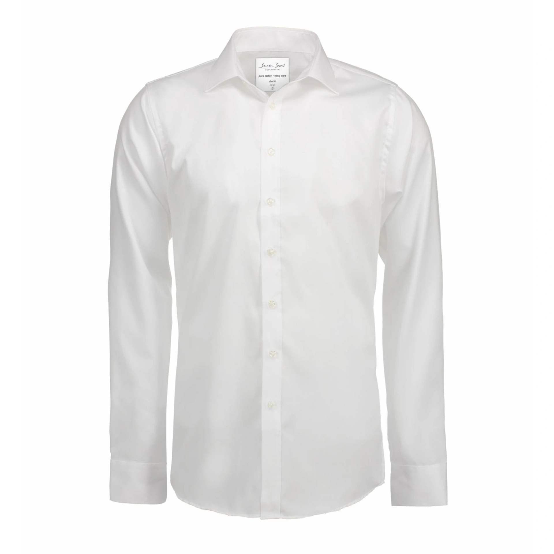 Сорочка чоловіча Seven Seas Fine Twill Slim Fit - Білий / L