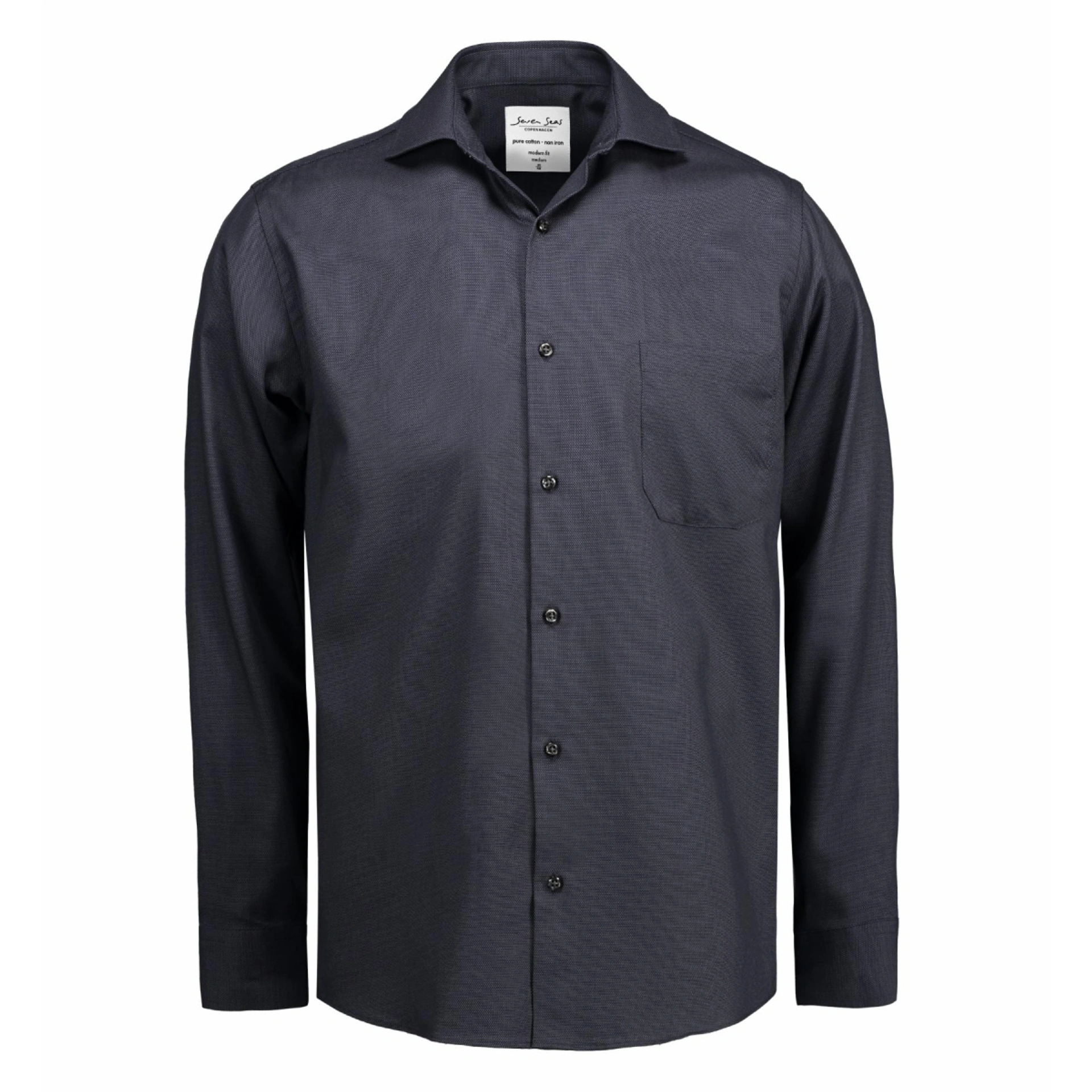 Сорочка чоловіча Seven Seas Dobby Modern Fit - Вугільний / 3XL