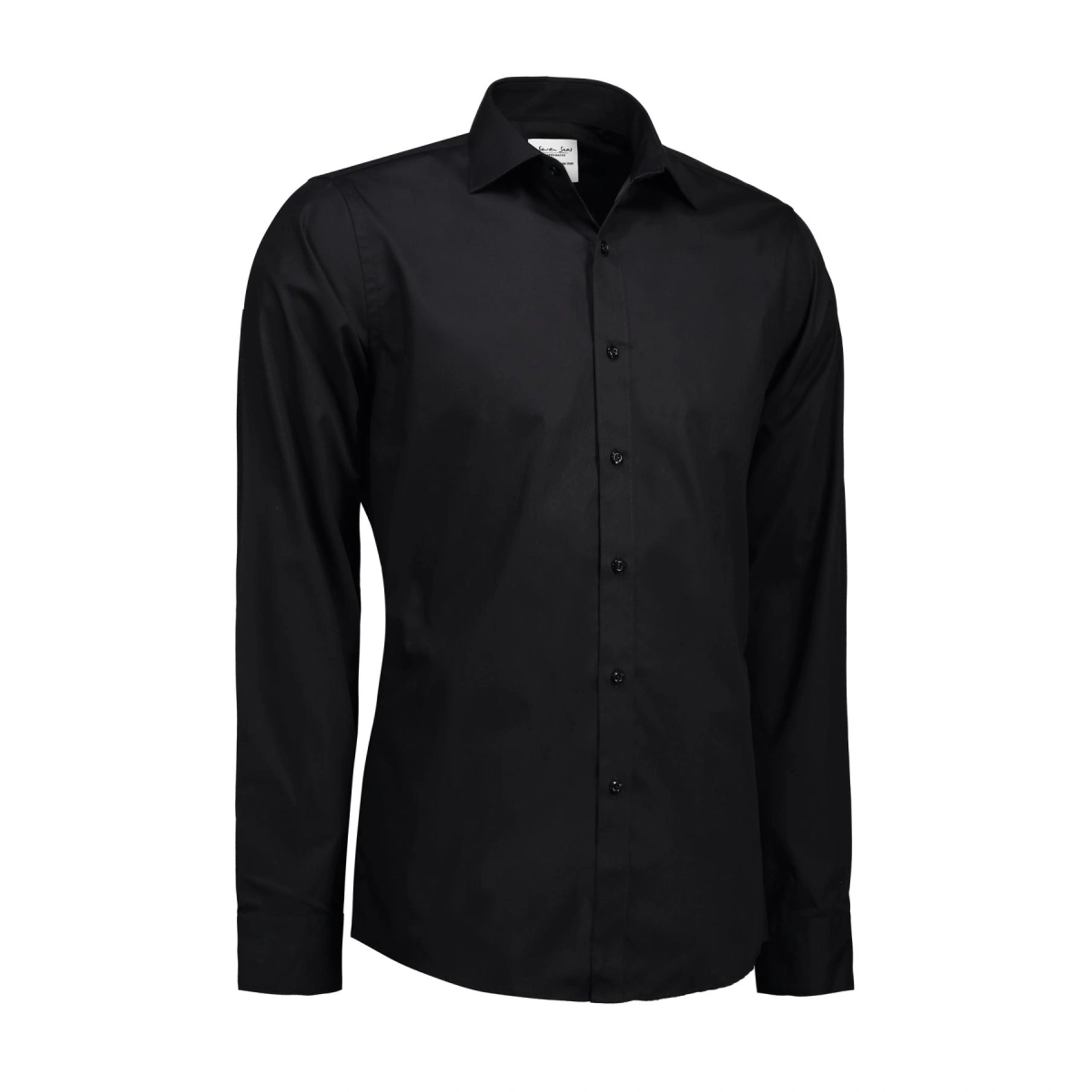 Сорочка чоловіча Seven Seas Poplin Slim Fit - Чорний / L