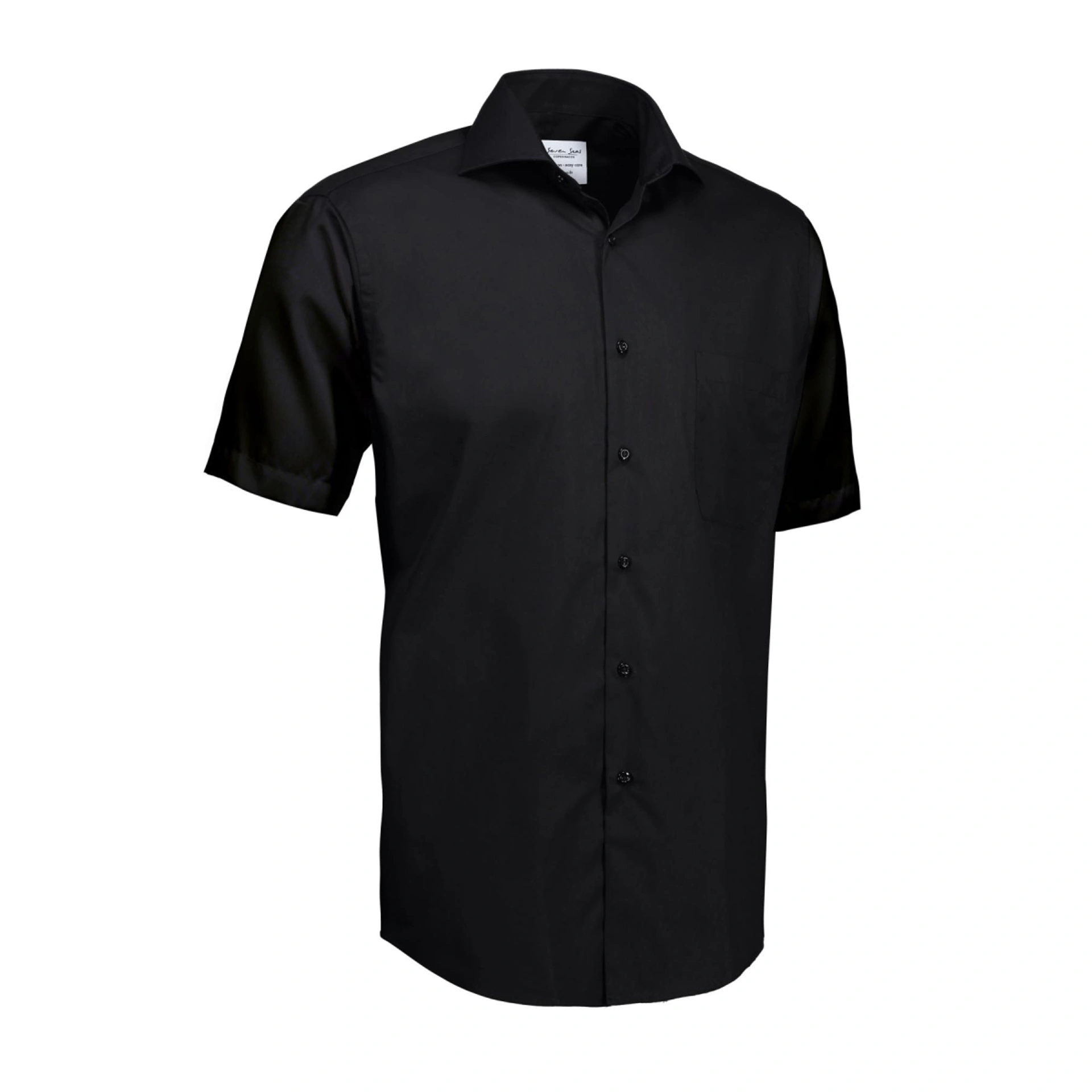 Сорочка чоловіча Seven Seas Poplin Modern Fit - Чорний / 3XL