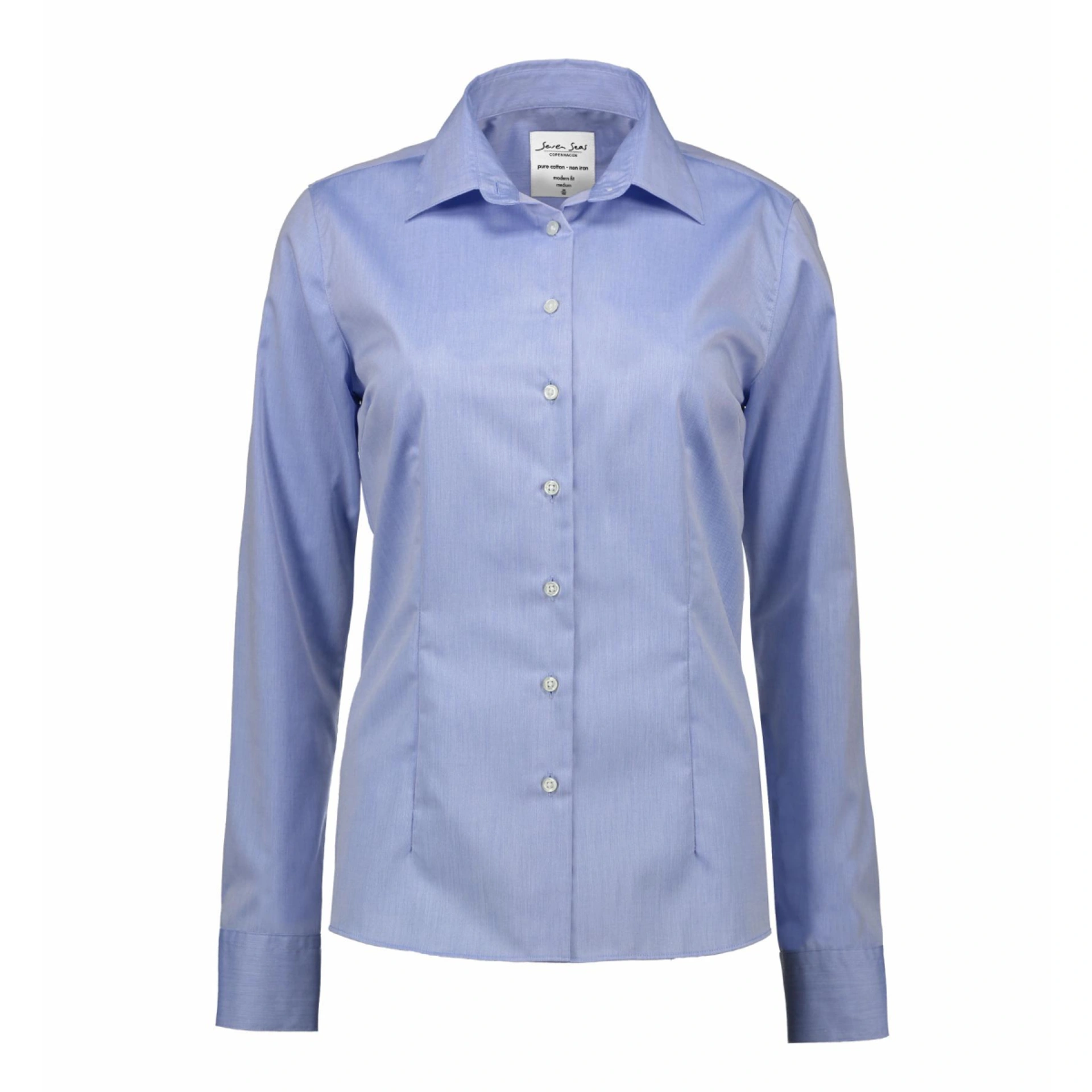 Сорочка жіноча Seven Seas Fine Twill Modern fit - Світло-синій / 3XL