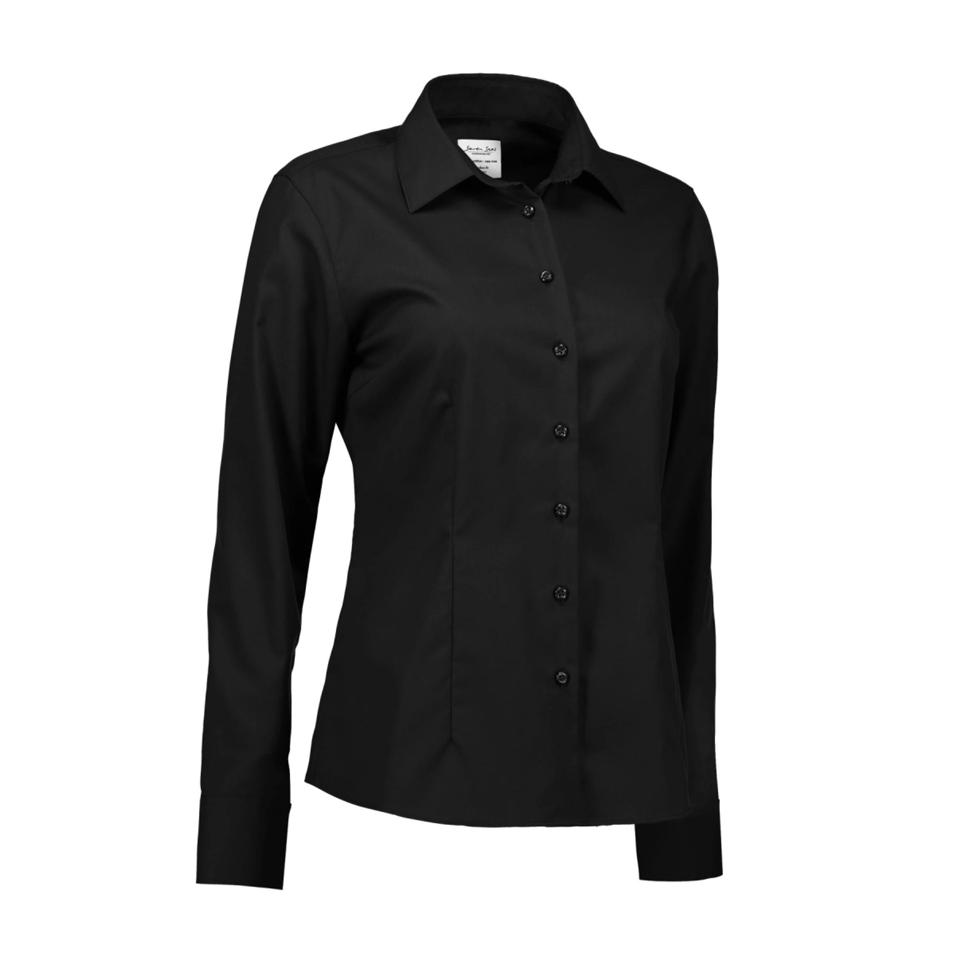 Сорочка жіноча Seven Seas Fine Twill Modern fit - Чорний / 3XL