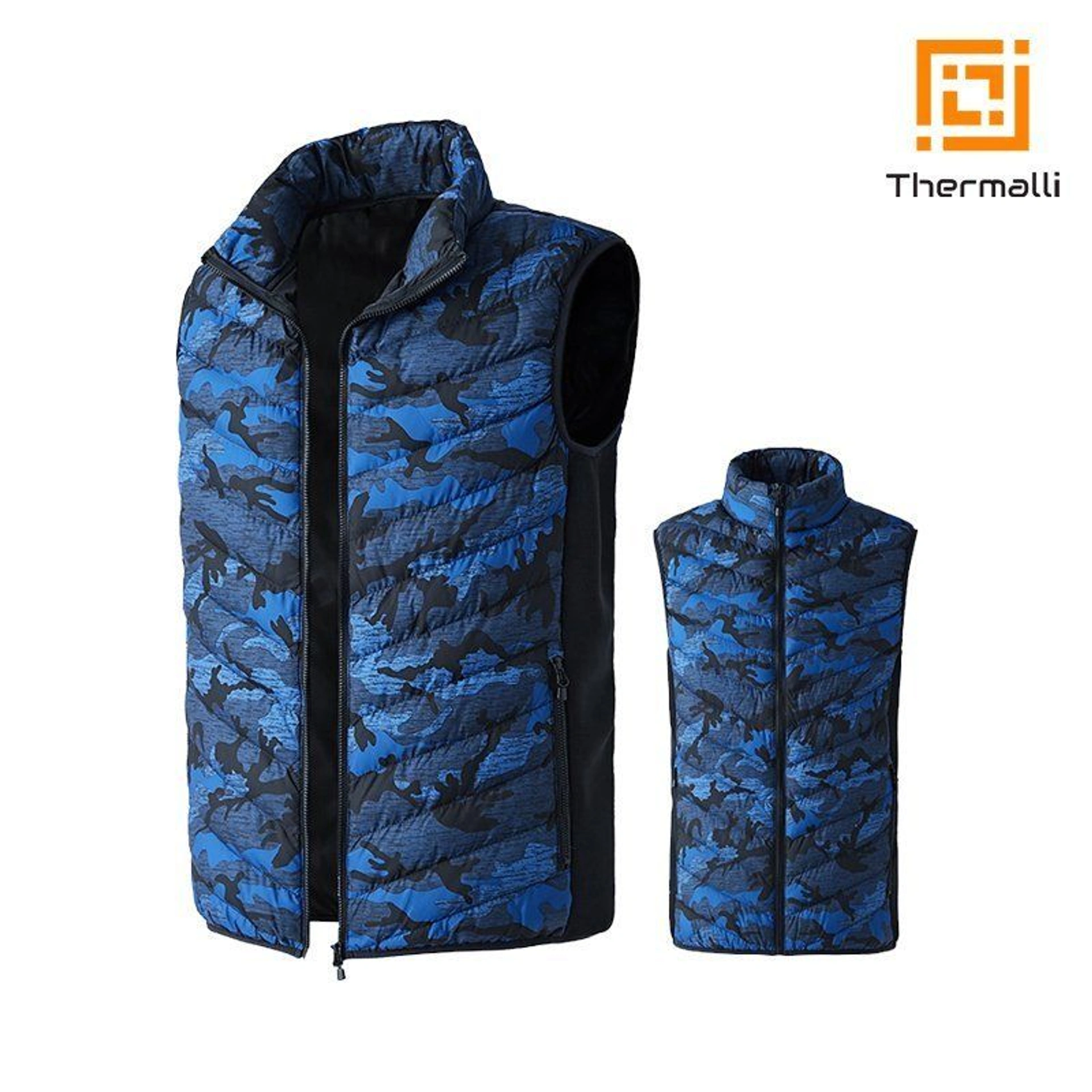 Жилет з підігрівом Thermalli La Norma - Камуфляж синій / 2XL