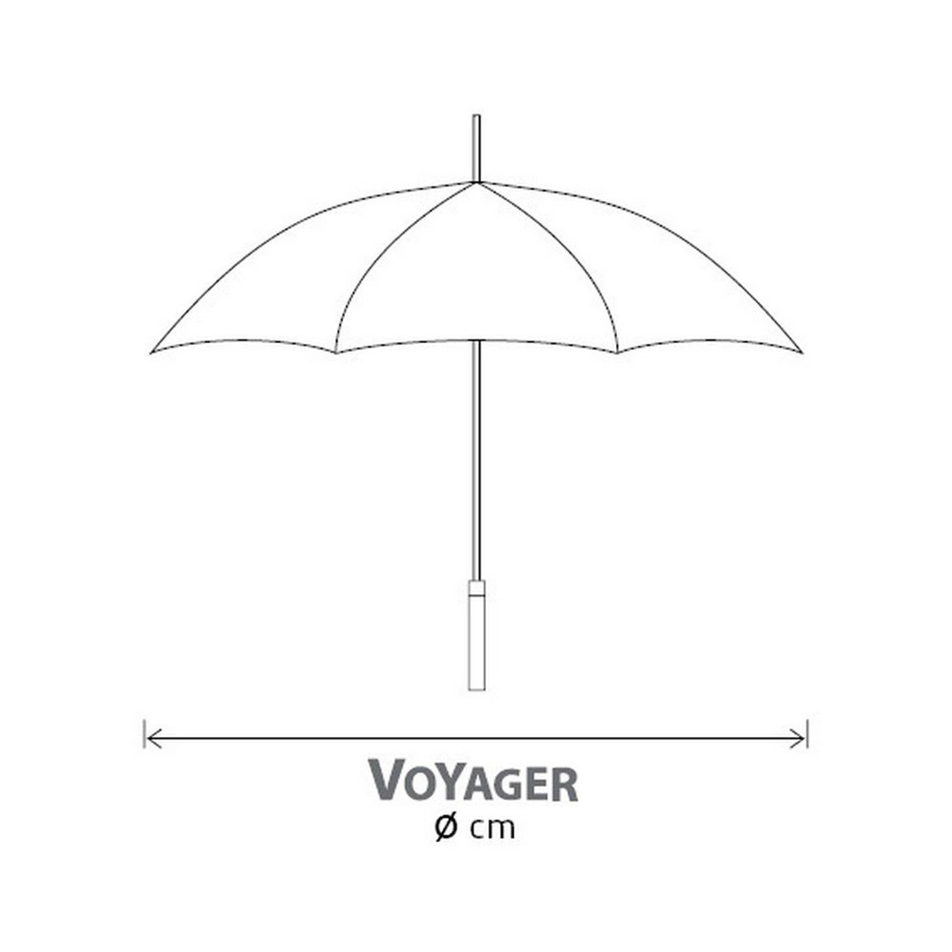 Парасоля-тростина механічна Voyager Reversible - Чорний