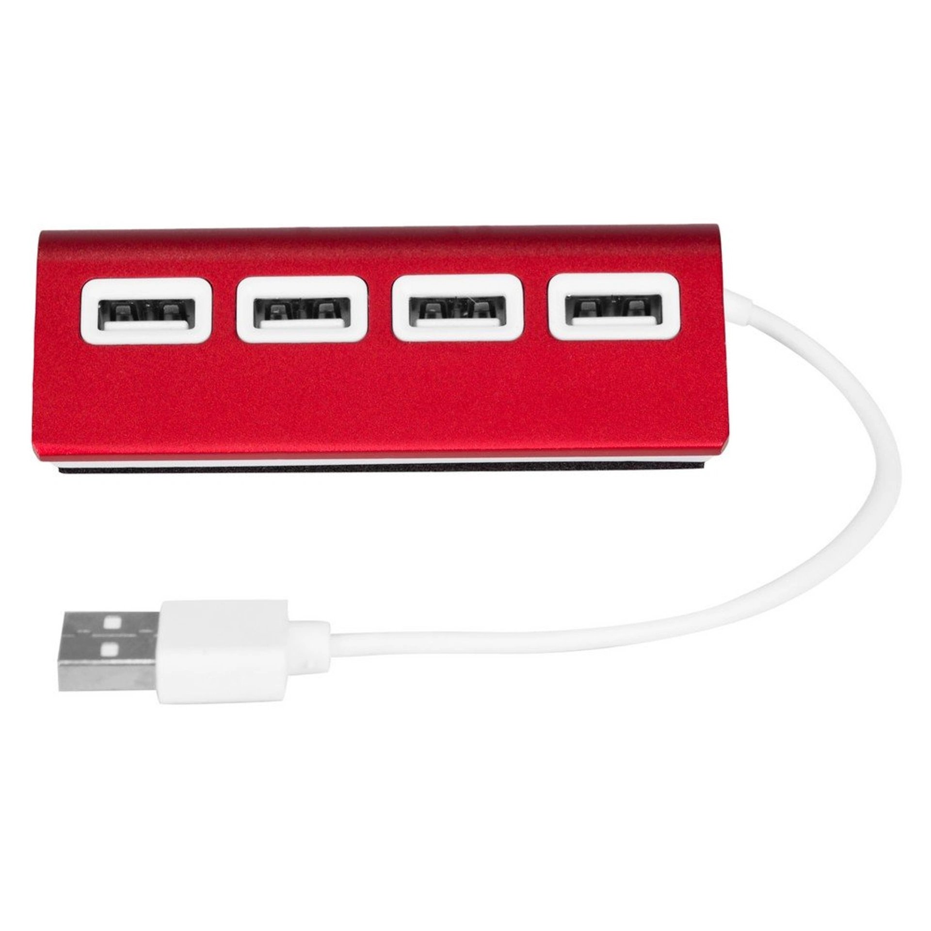 USB хаб 2.0 на 4 порти Voyager Fletcher - Червоний