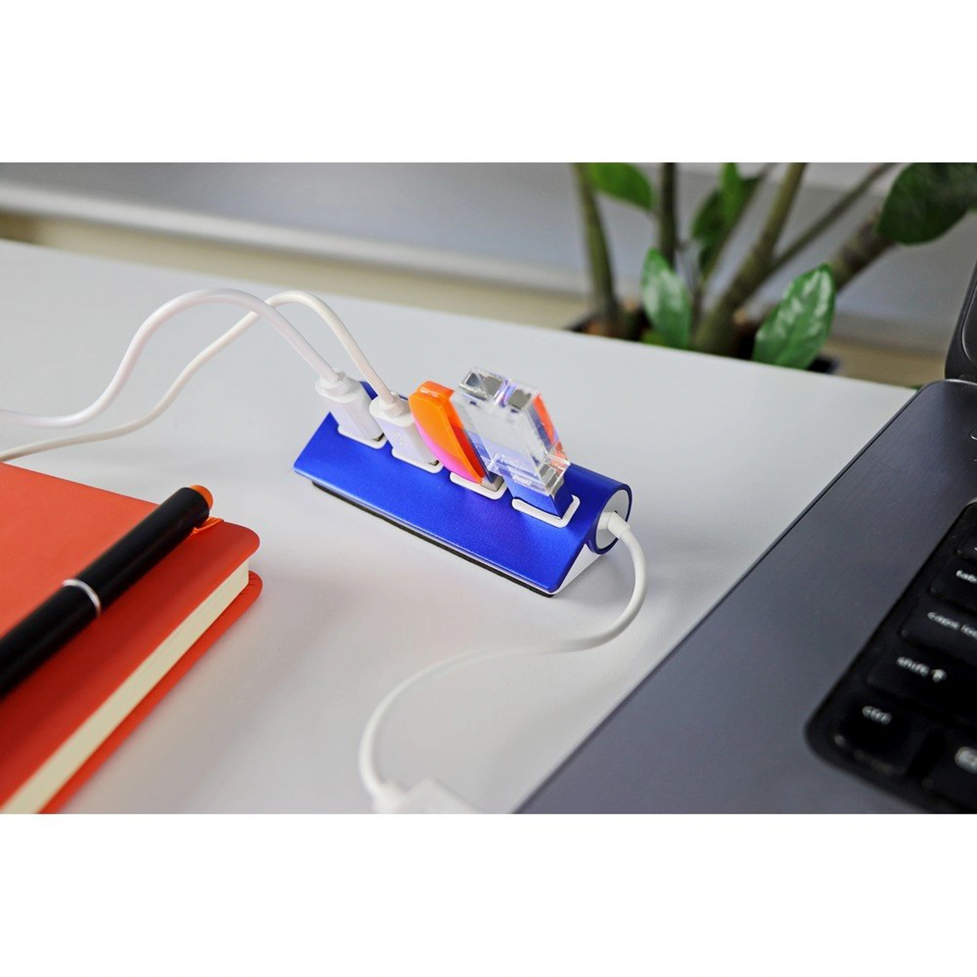 USB хаб 2.0 на 4 порти Voyager Fletcher - Чорний