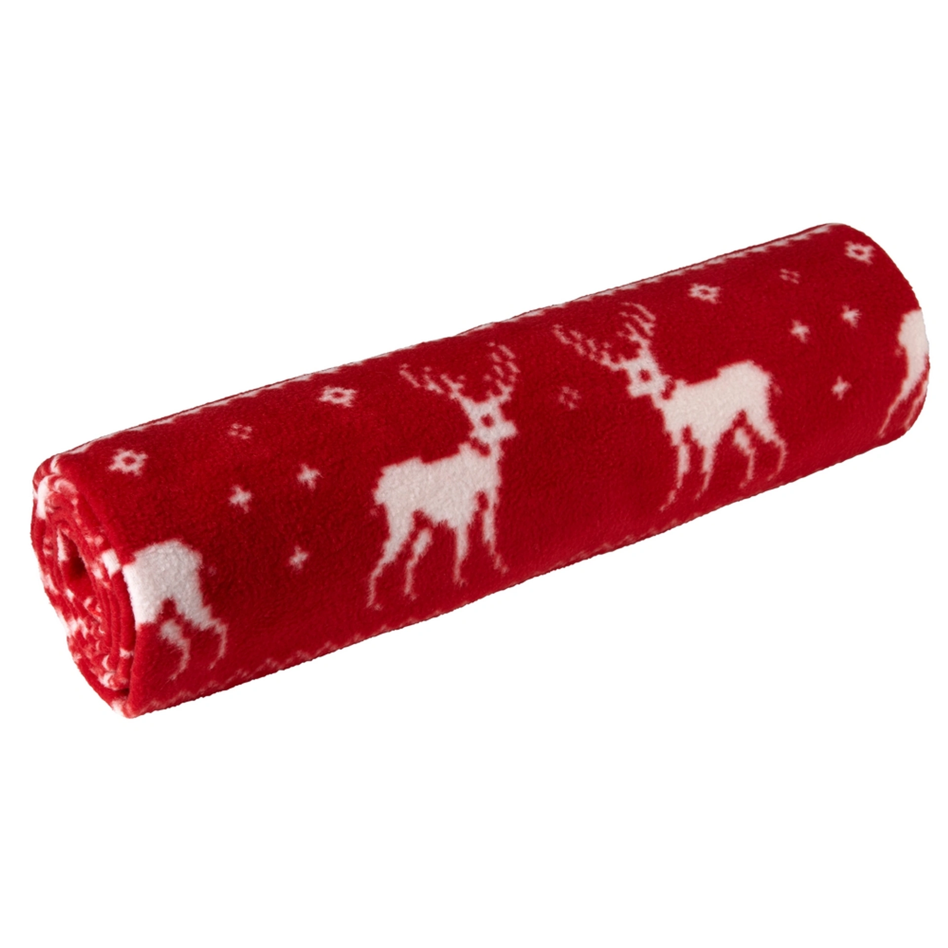 Плед флісовий Voyager Reindeer pattern 120х150 см - Червоний