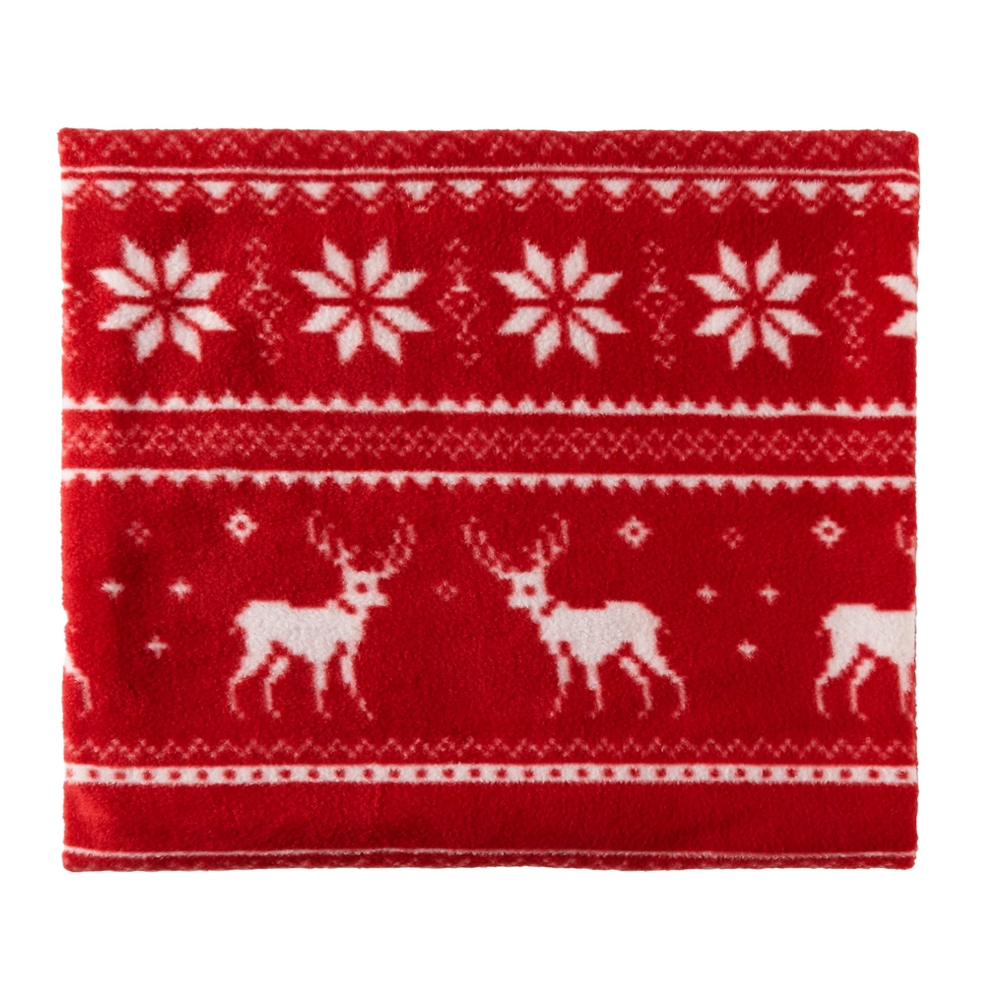 Плед флісовий Voyager Reindeer pattern 120х150 см - Червоний