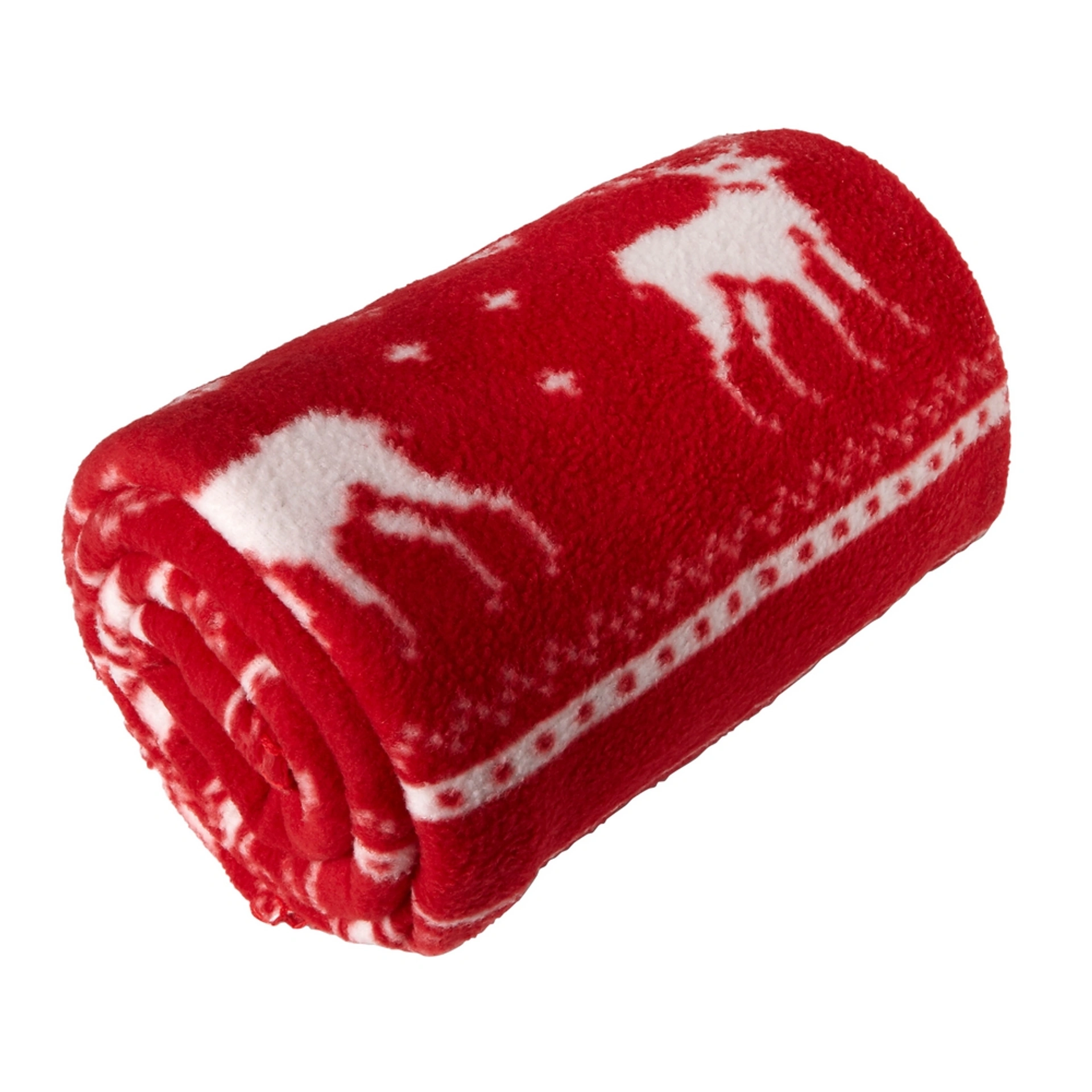 Плед флісовий Voyager Reindeer pattern 120х150 см - Червоний
