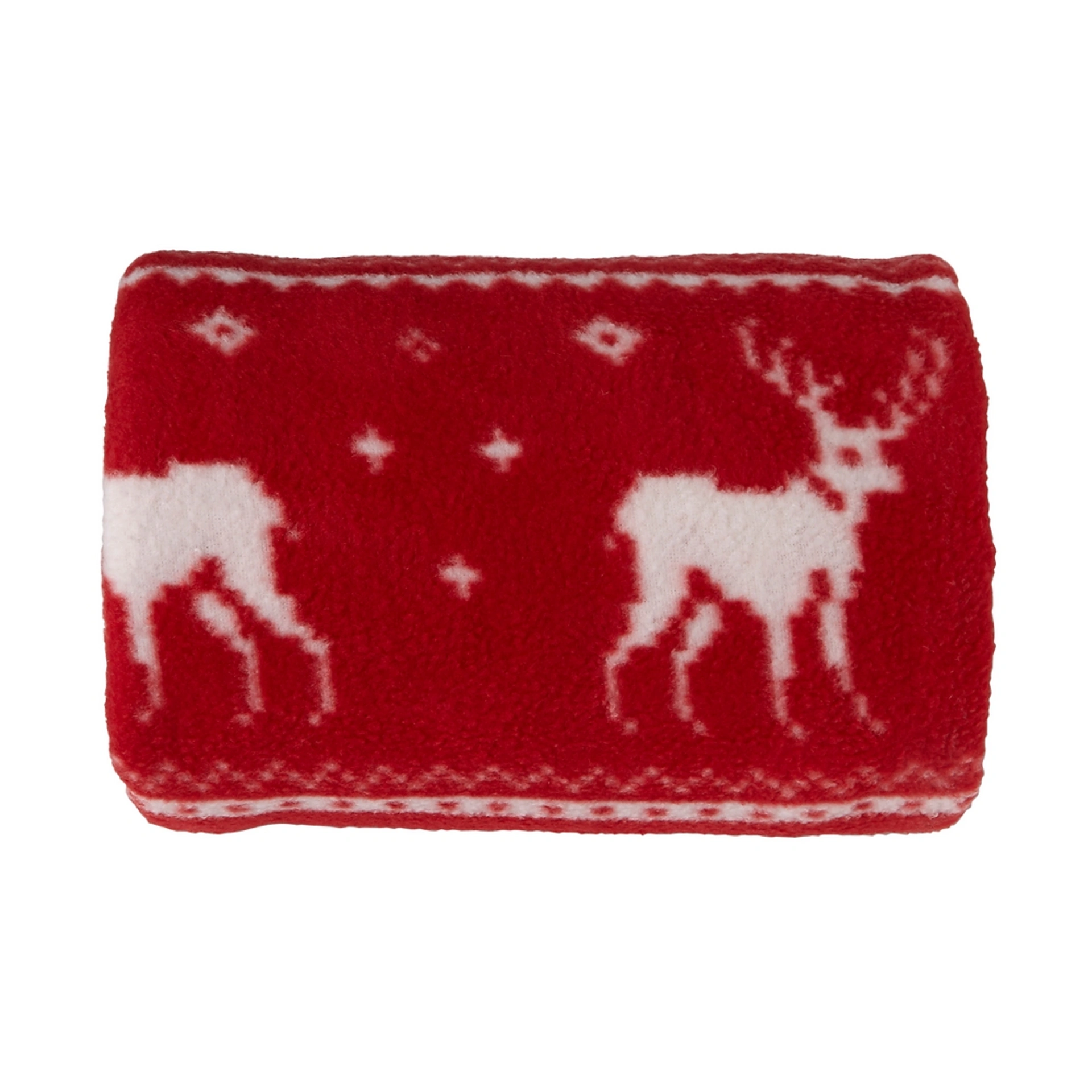 Плед флісовий Voyager Reindeer pattern 120х150 см - Червоний