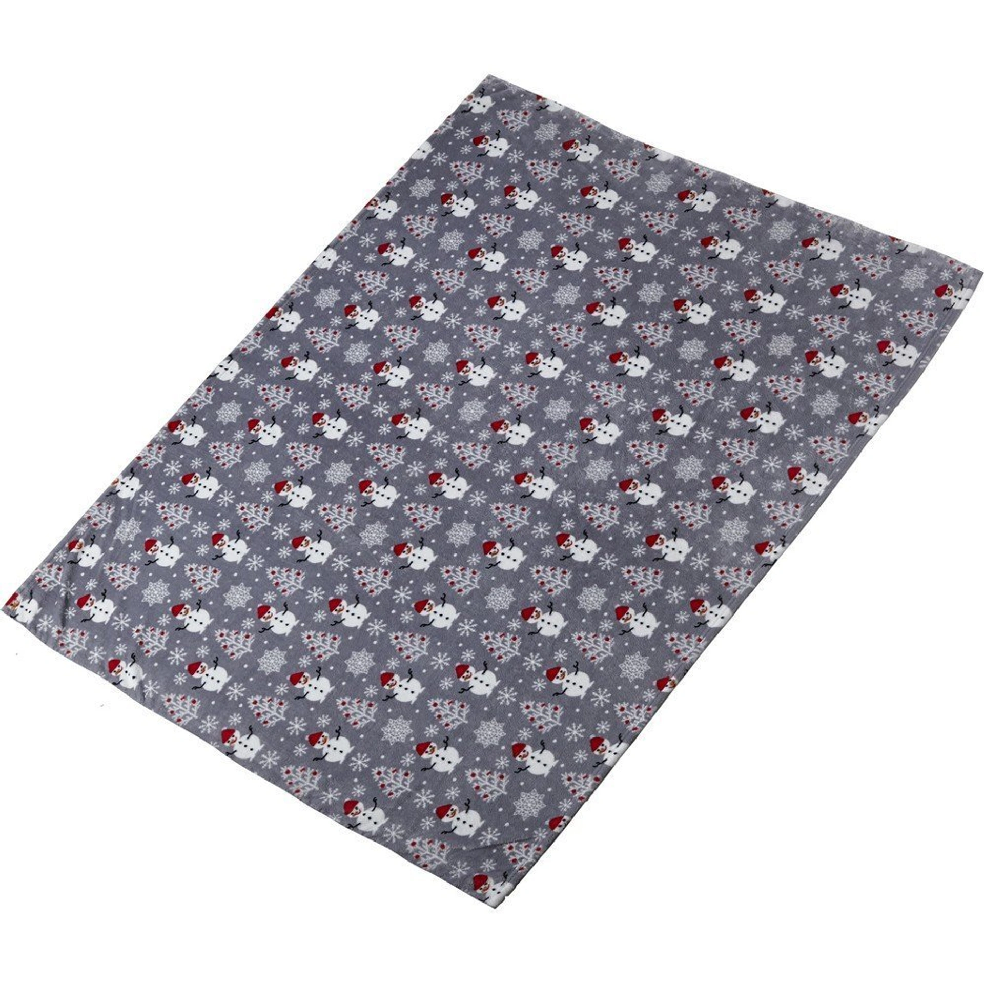Плед флісовий Voyager Christmas pattern 120х150 см - Сірий