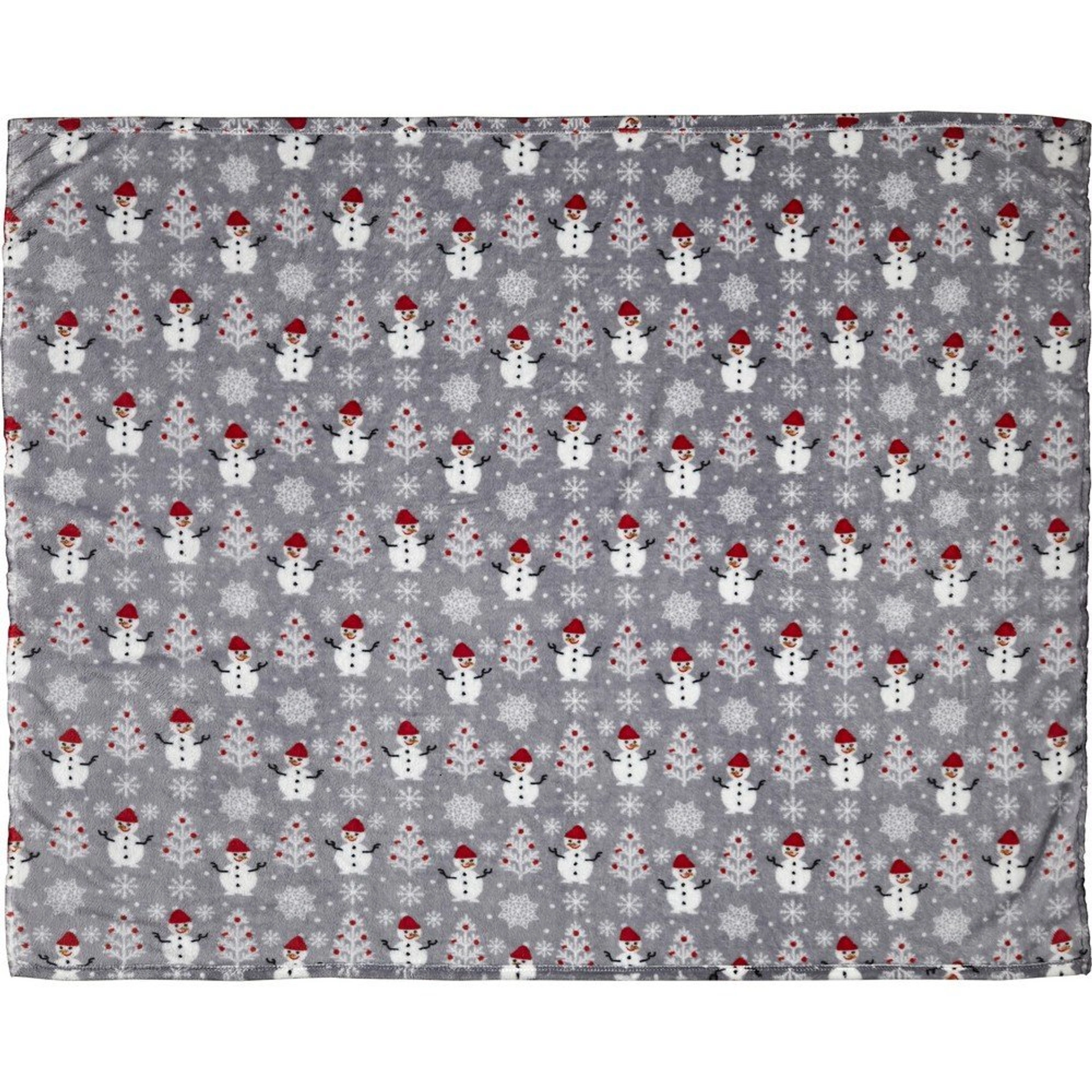 Плед флісовий Voyager Christmas pattern 120х150 см - Сірий
