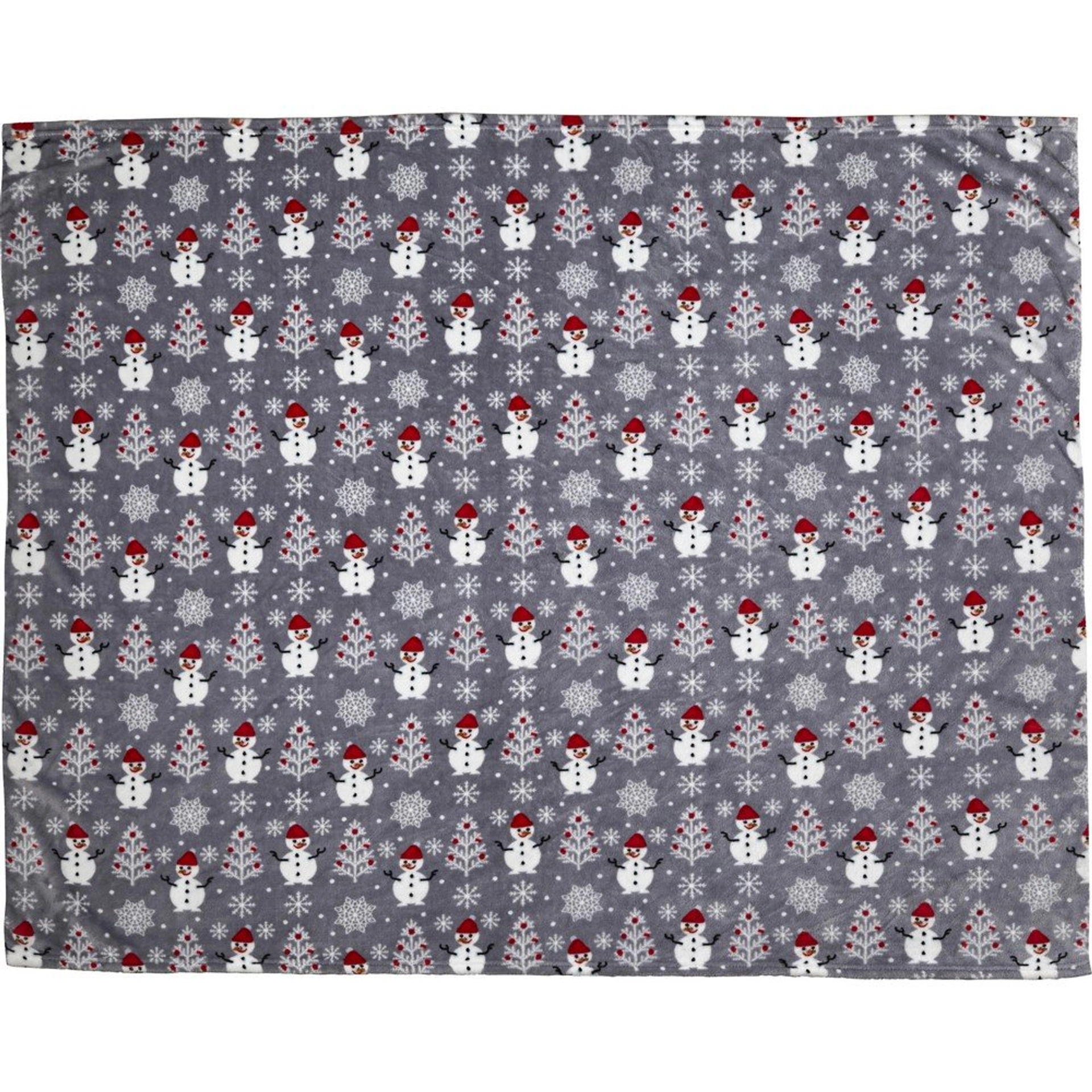 Плед флісовий Voyager Christmas pattern 120х150 см - Сірий