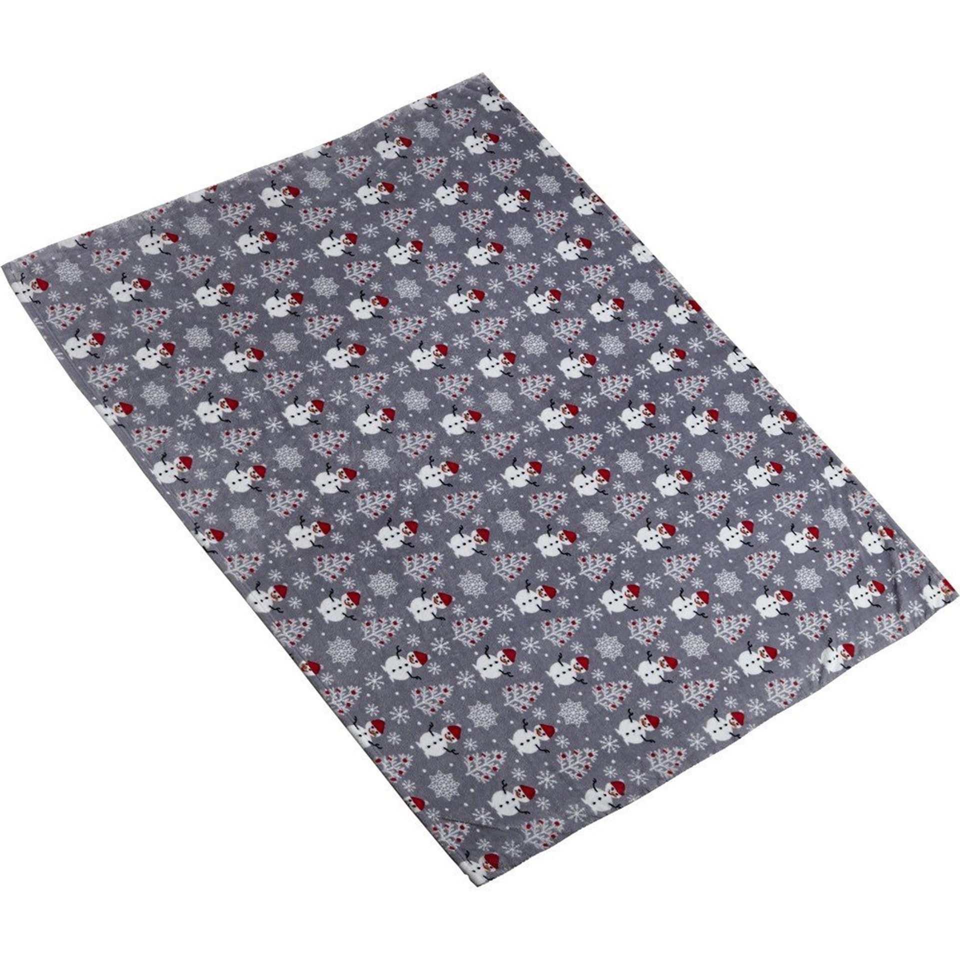 Плед флісовий Voyager Christmas pattern 120х150 см - Сірий