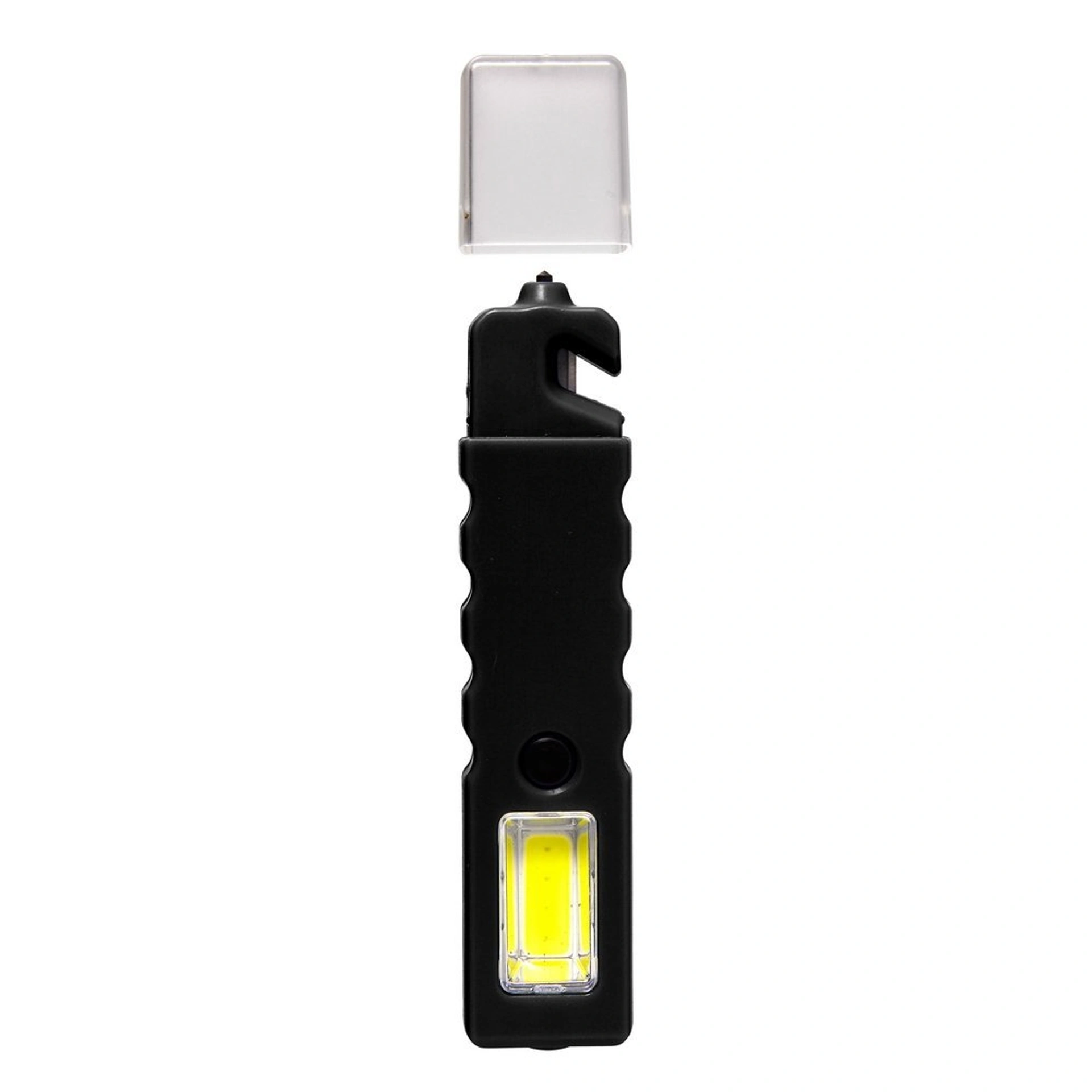 Ліхтарик Voyager LED з боковим COB light, різаком та молотком для скла - Чорний