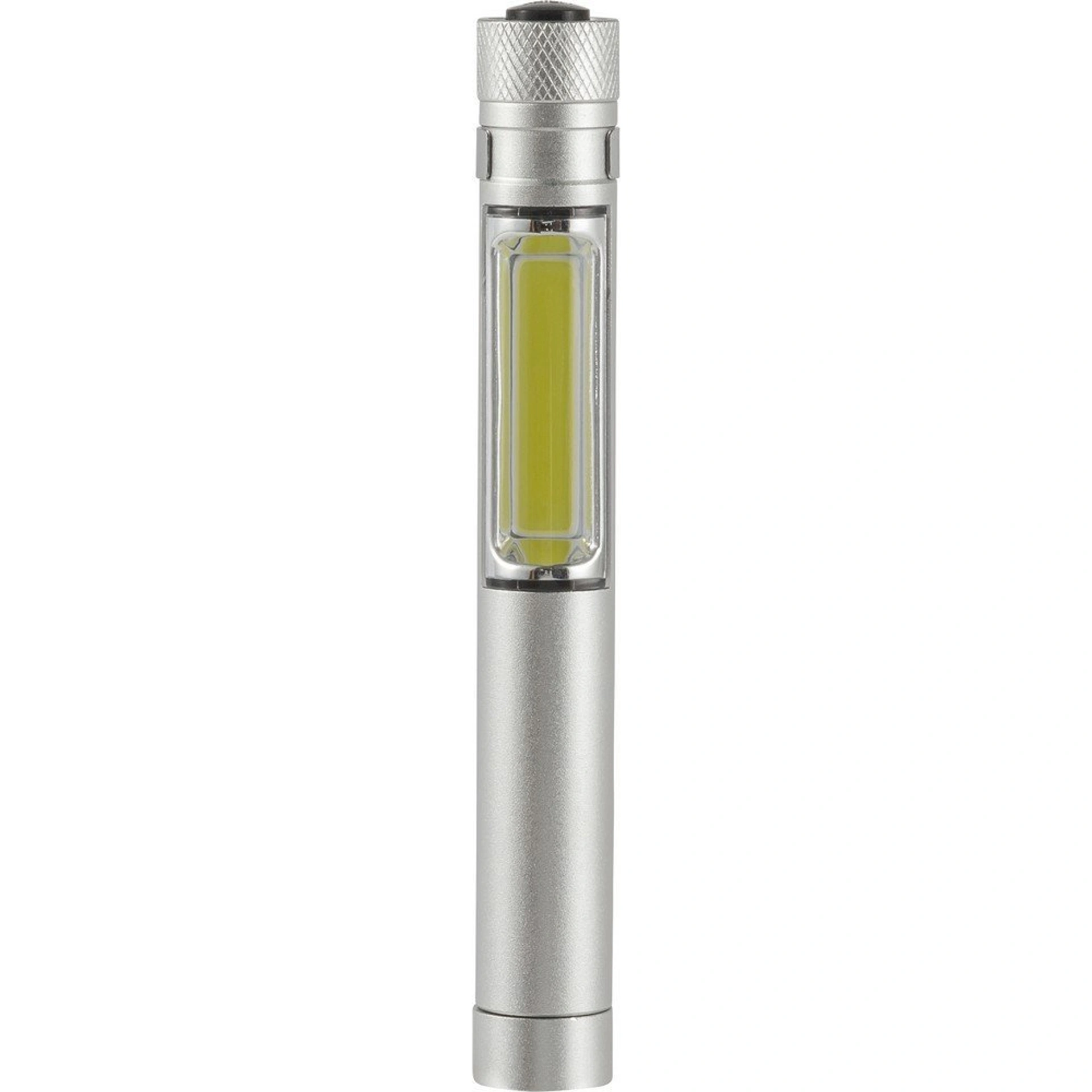 Ліхтарик Voyager LED з боковим COB light у формі ручки - Сріблястий
