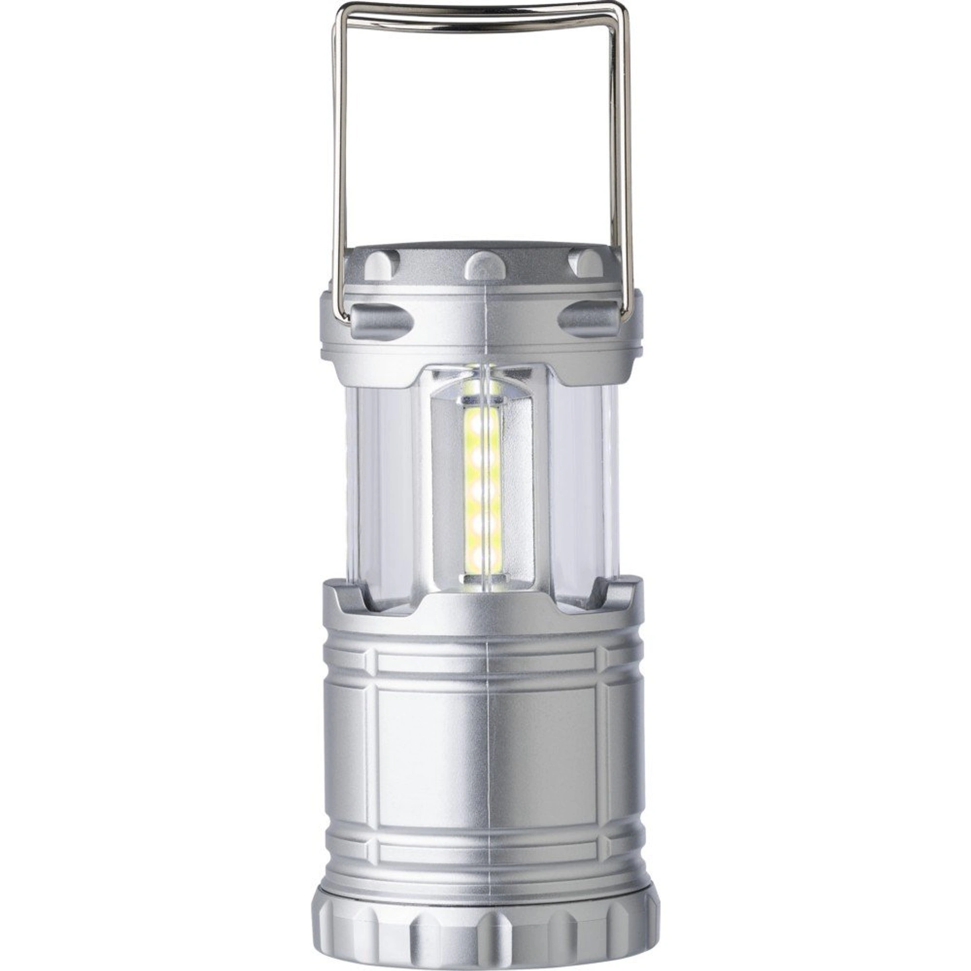Ліхтарик складаний Voyager Camping з боковим COB light та ручкою - Сріблястий