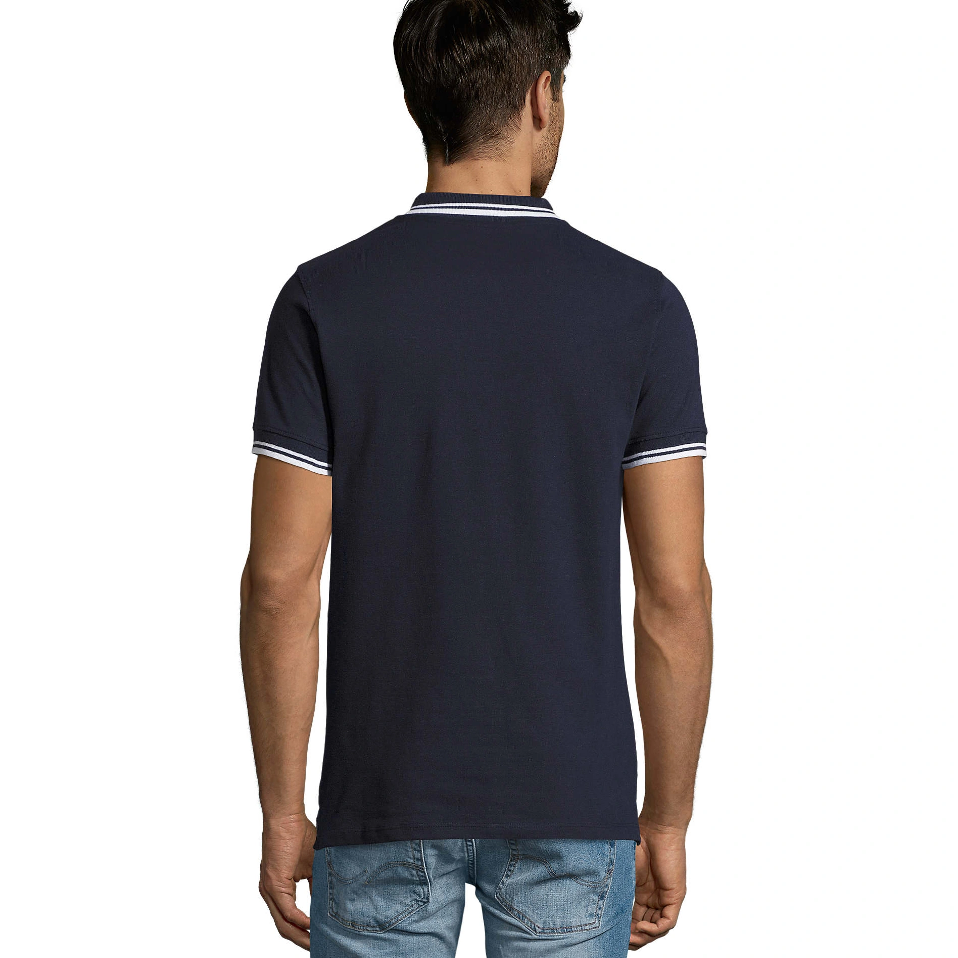 Футболка поло чоловіча SOL'S Pasadena - Кобальт / білий / 3XL