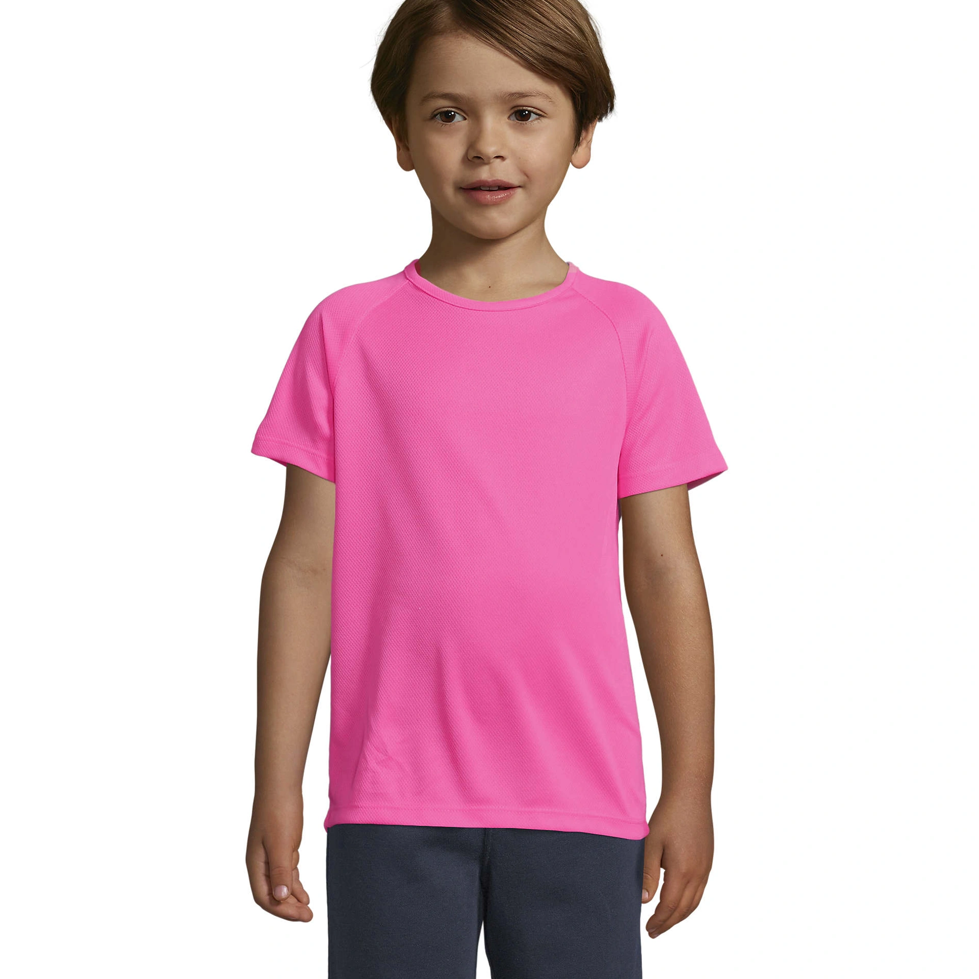 Футболка спортивна дитяча SOL'S Sporty - Неоново-рожевий / 6Y