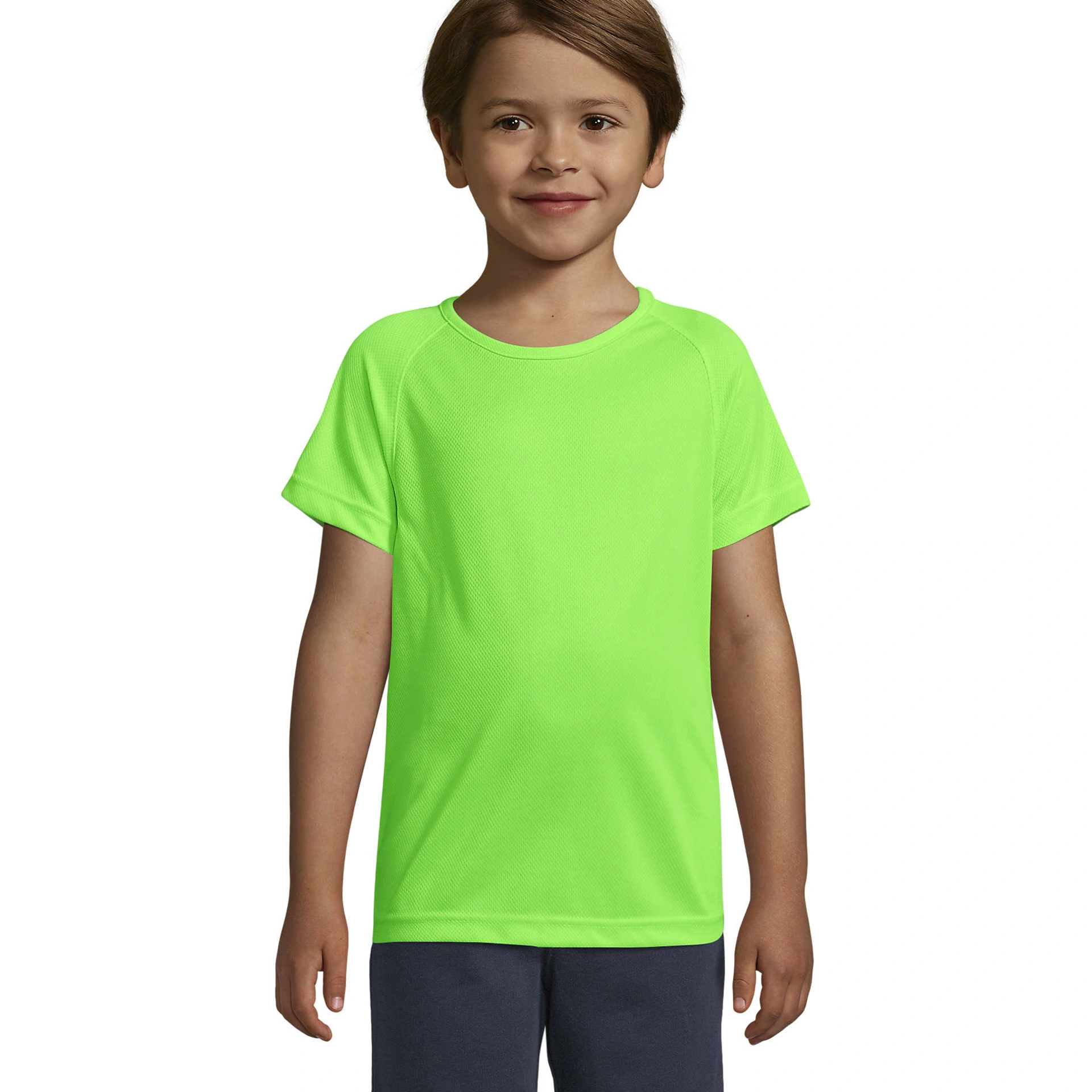Футболка спортивна дитяча SOL'S Sporty - Неоново-зелений / 6Y