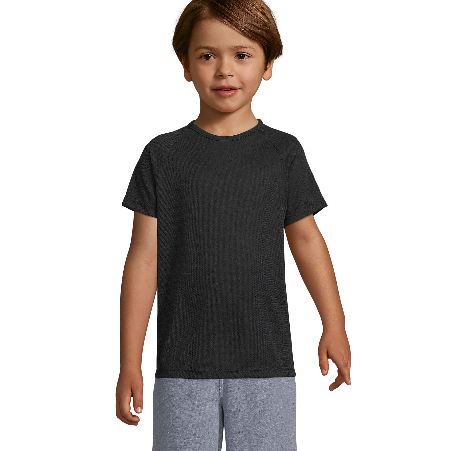Футболка спортивна дитяча SOL'S Sporty - Чорний / 6Y