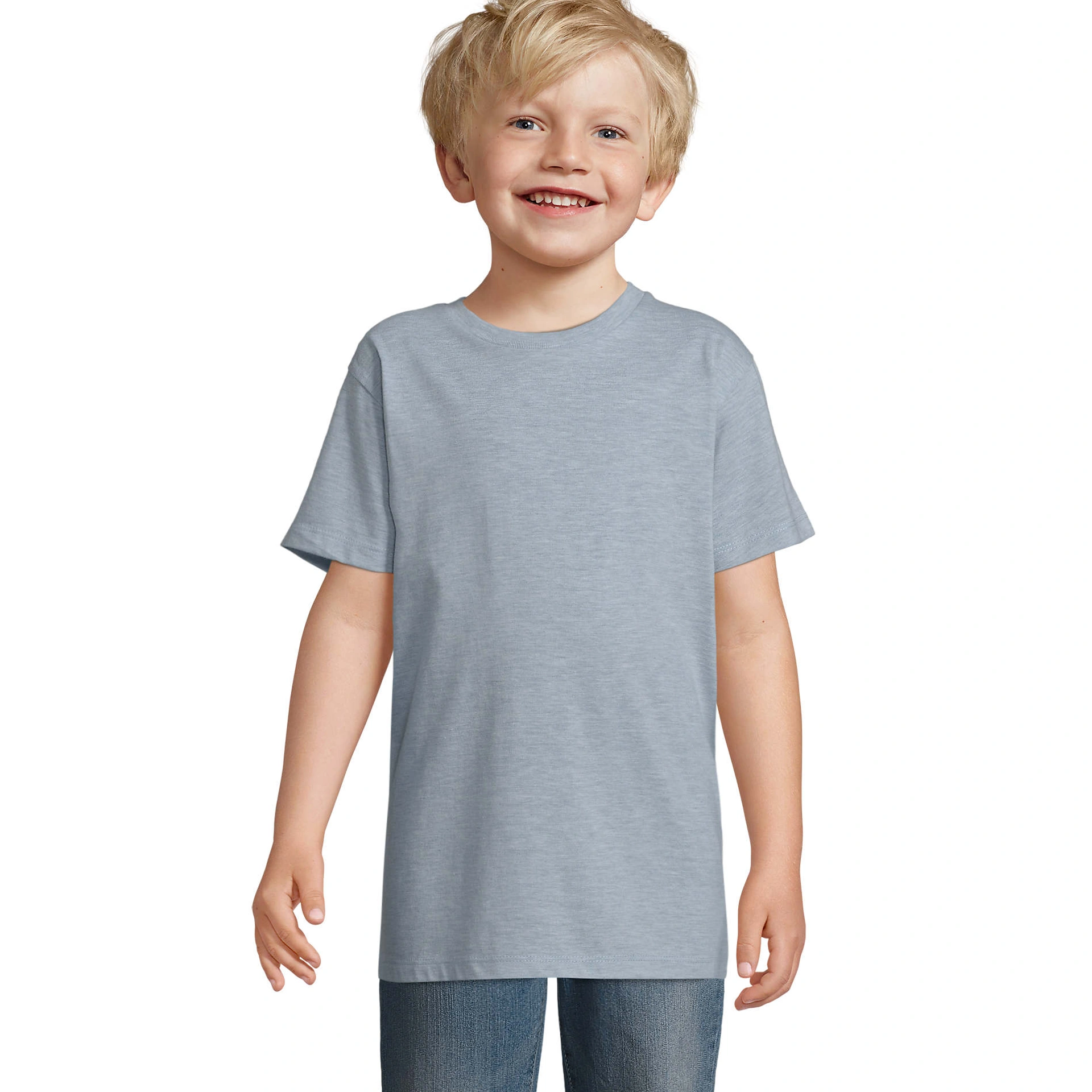 Футболка дитяча SOL'S Regent Fit - Небесно-блакитний меланж / 2Y