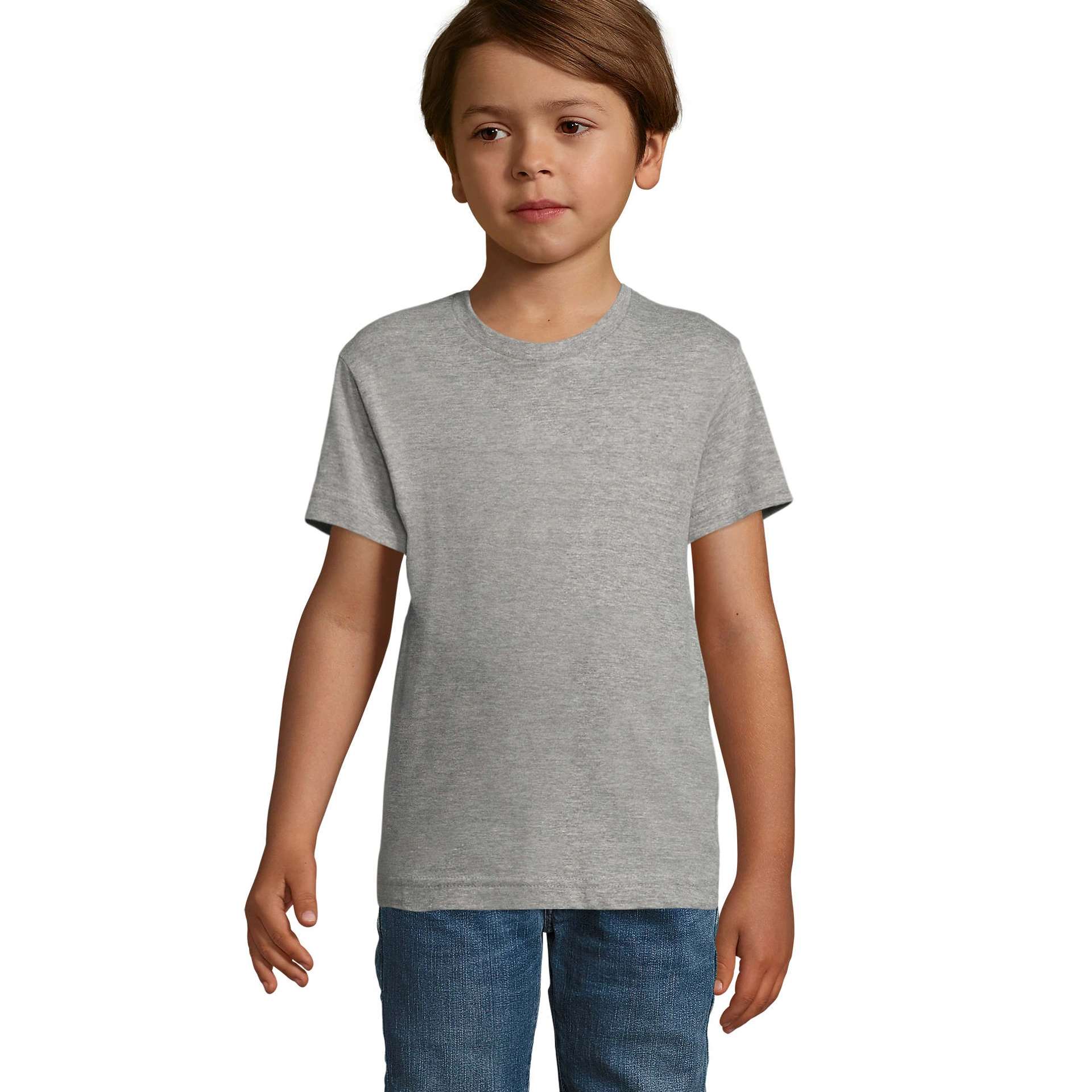 Футболка дитяча SOL'S Regent Fit - Сірий меланж / 2Y