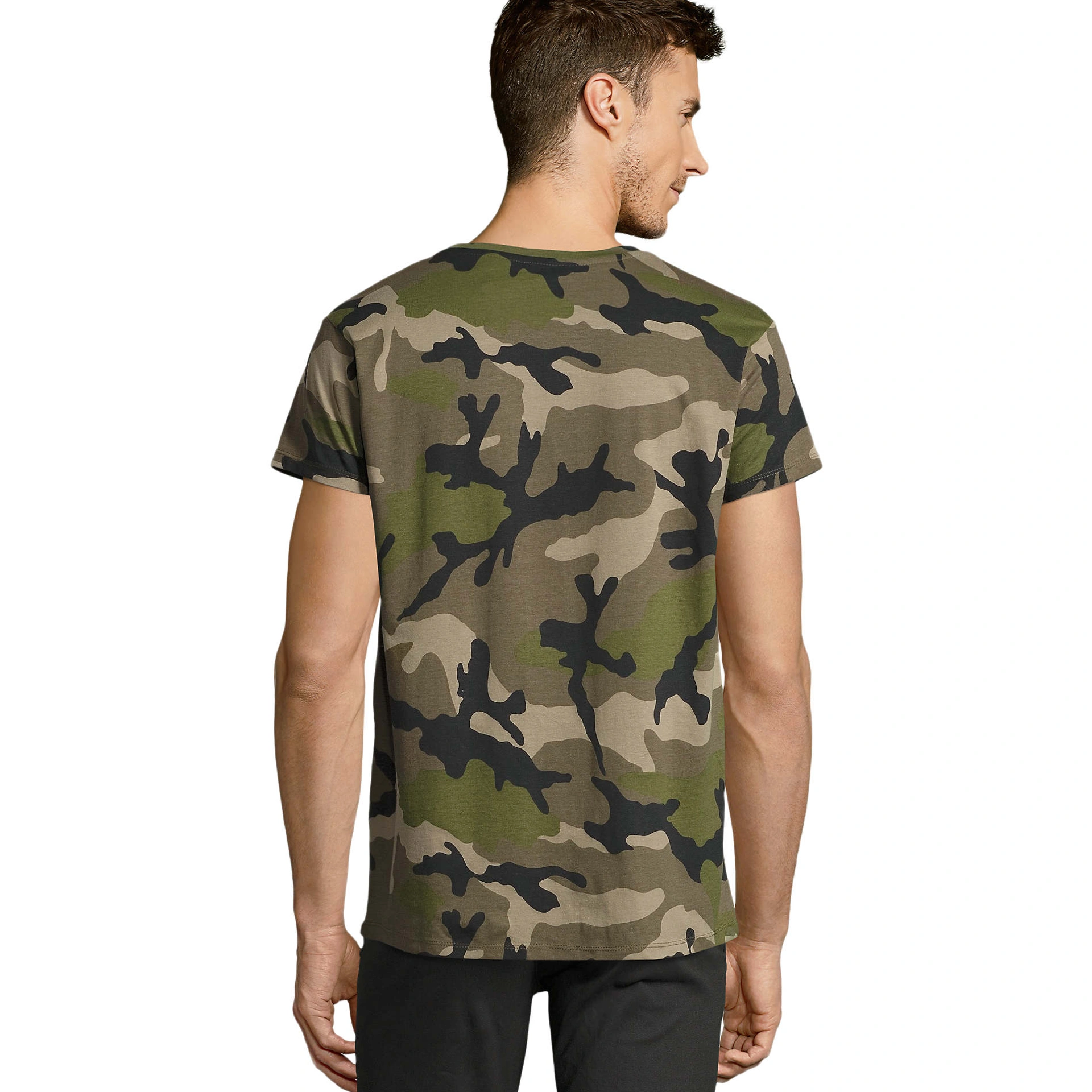 Футболка чоловіча SOL'S Camo - Камуфляж зелений / L