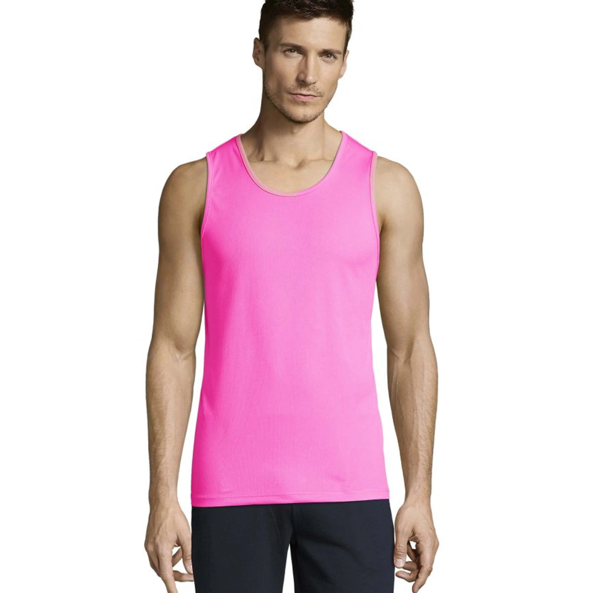 Майка спортивна чоловіча SOL'S Sporty TT - Неоново-рожевий / 3XL