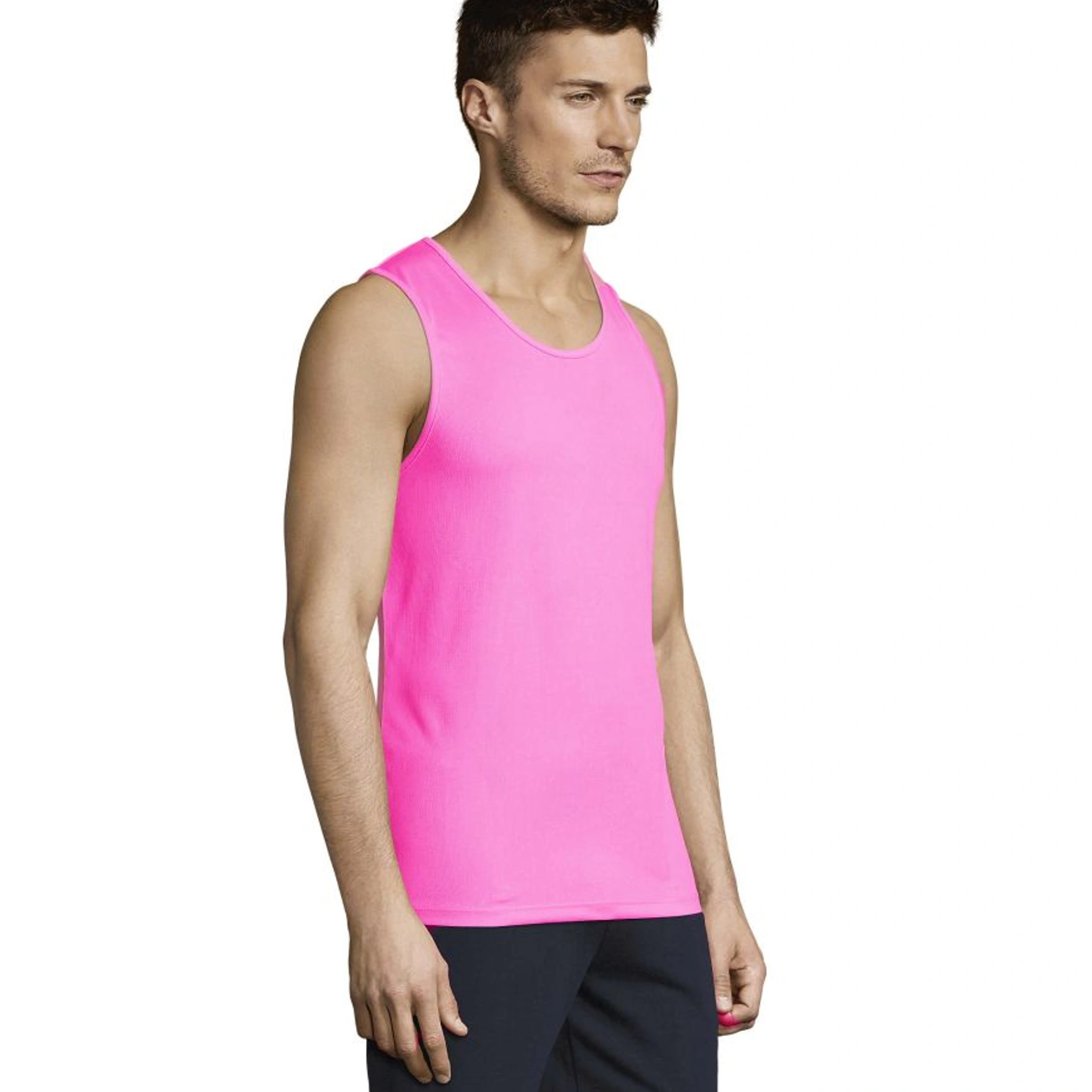 Майка спортивна чоловіча SOL'S Sporty TT - Неоново-рожевий / 3XL