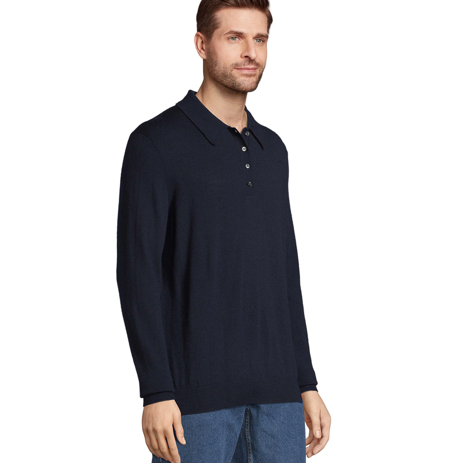 Лонгслів поло NeoBlu Stefan - Нічний синій / 3XL