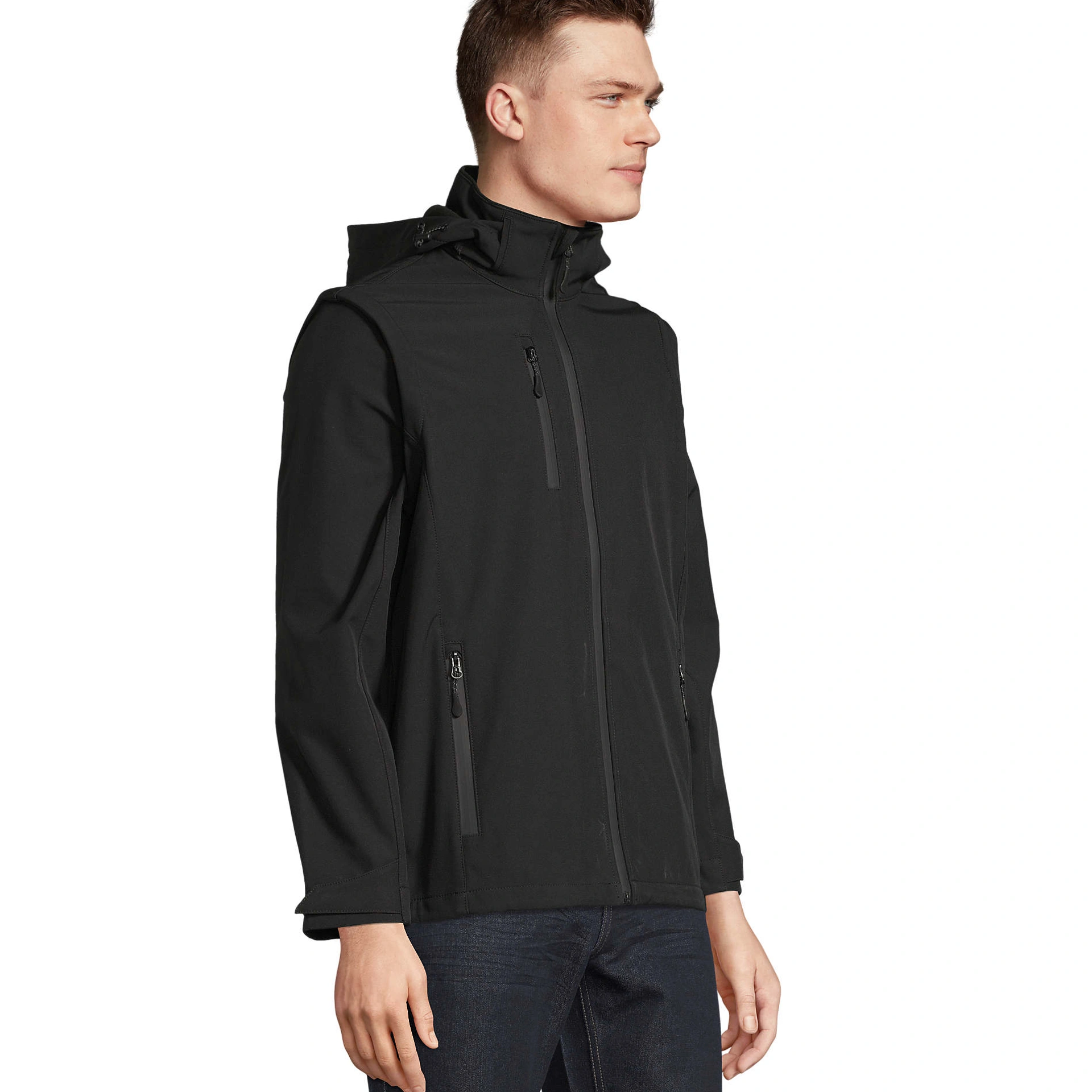 Куртка софтшел 3в1 SOL'S Falcon - Чорний / 3XL
