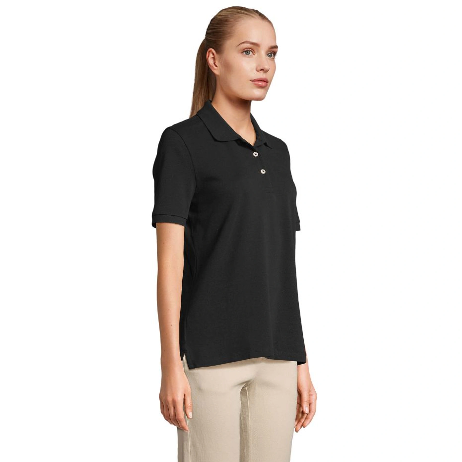 Футболка поло жіноча SOL’S Pacific - Чорний / 3XL