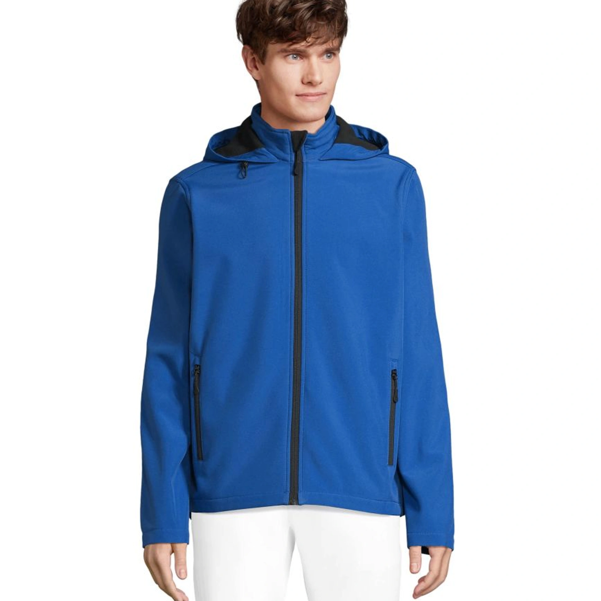 Куртка софтшел чоловіча SOL'S Race Hooded - Яскраво-синій / 3XL